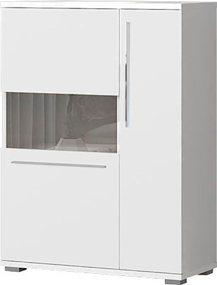 Places of Style Highboard "Piano Vitrine", UV lackiert, Soft-Close Funktion günstig online kaufen
