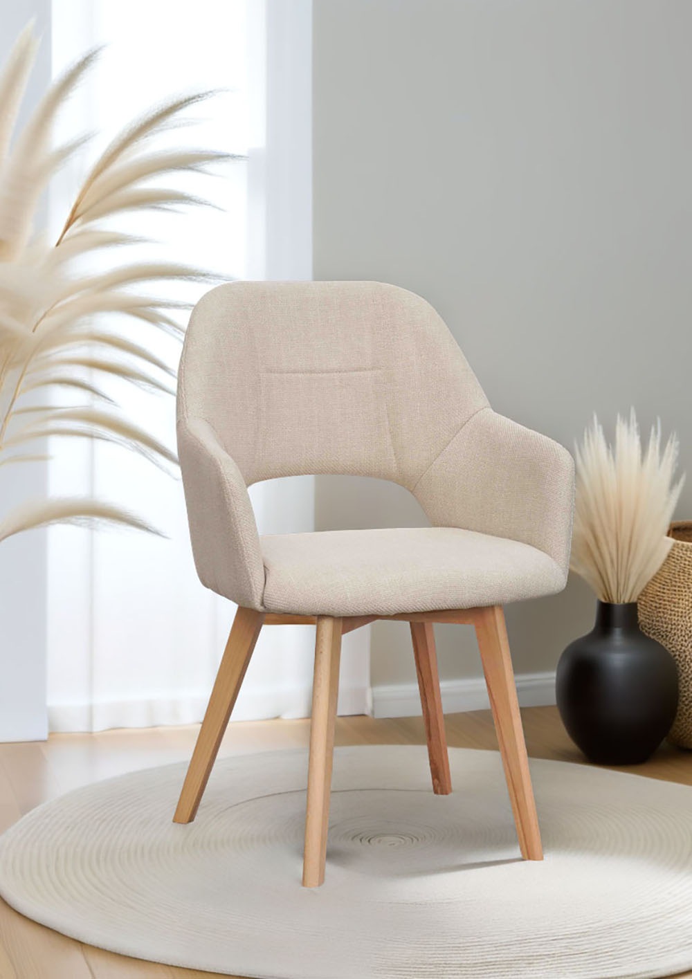 HELA 4-Fußstuhl "STADE" (Set) 2 Stk.360 drehbar,Massivholz 4-Fuß,Armlehnen, günstig online kaufen