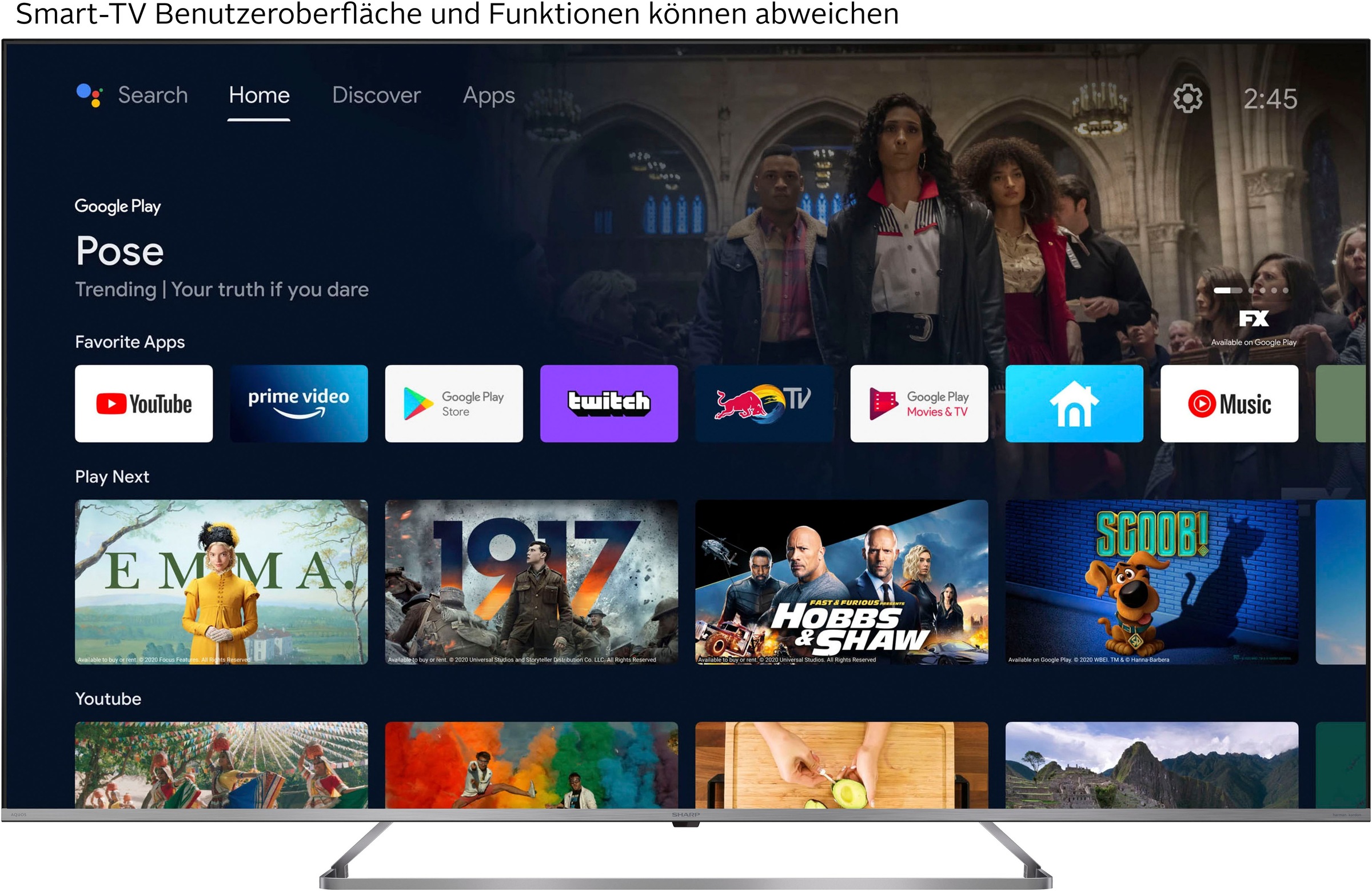 Sharp QLED Mini LED-Fernseher »4T-C65JPx« 164 cm/65 ″