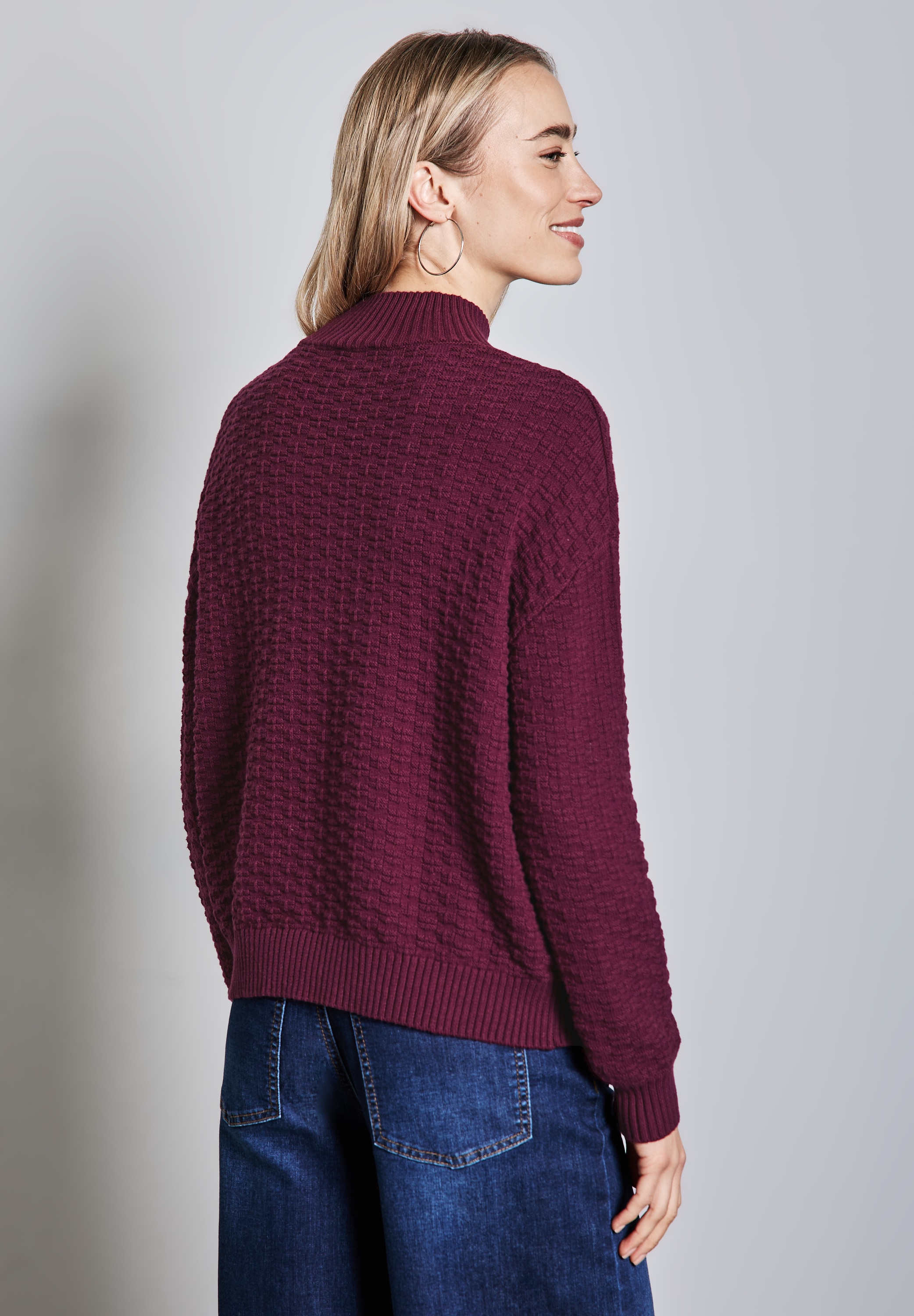 STREET ONE Rollkragenpullover, mit Struktur