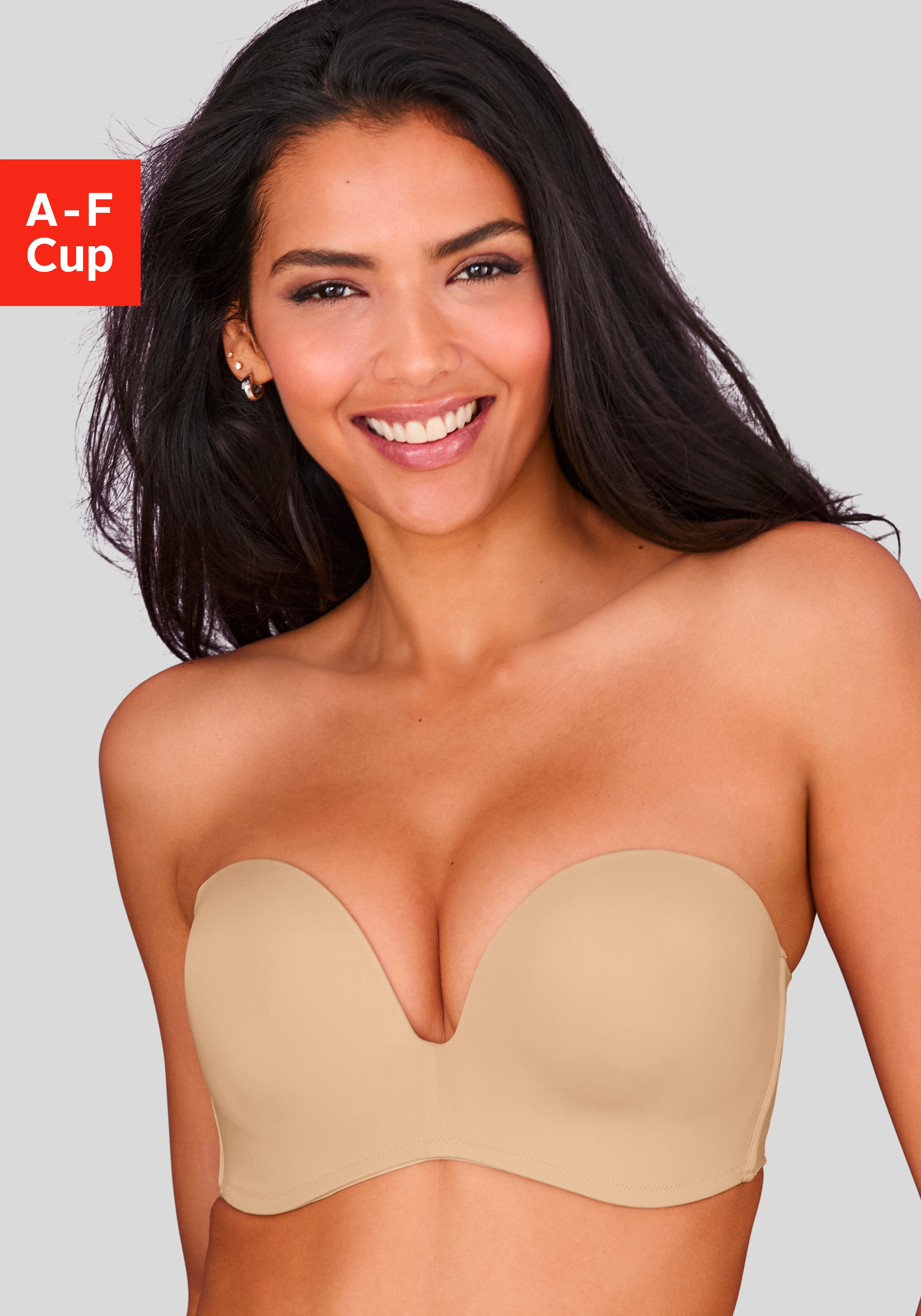 LASCANA Multiway-BH ", Dirndl-BH, BH ohne Träger, T-Shirt-BH, Trägerloser BH, Push-up-BH" mit 3 Tragevarianten, große Größen, Sommer