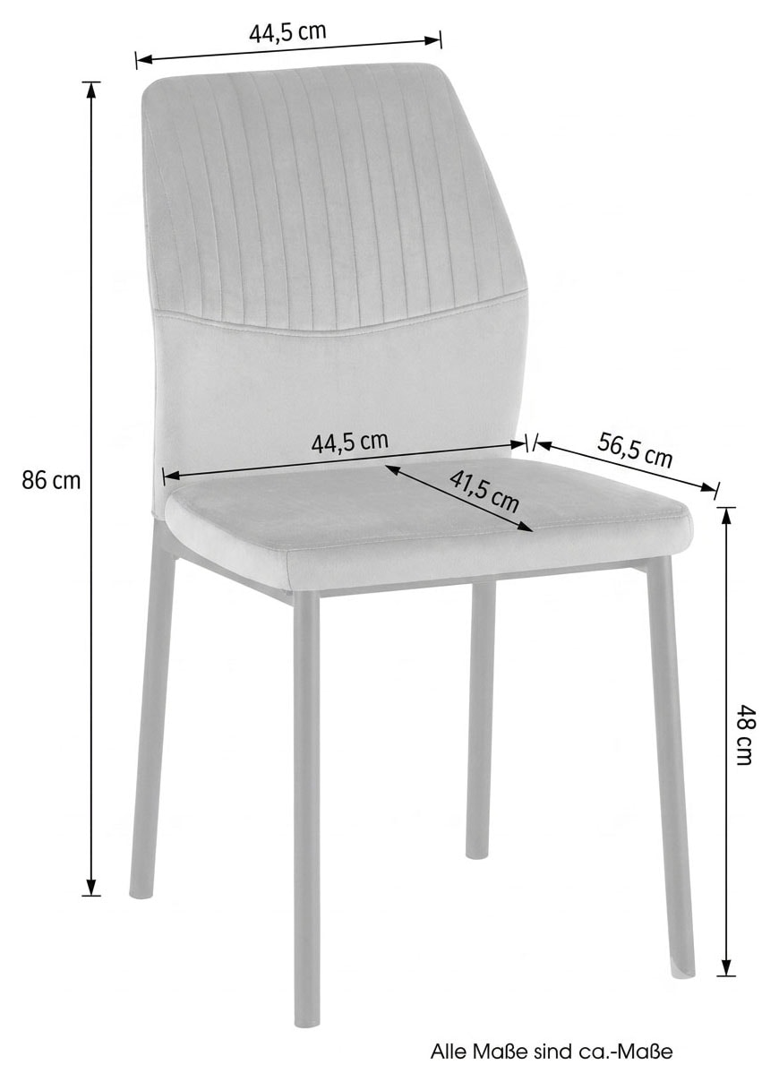 OTTO home Essgruppe »Nora, Set, 5-tlg« Set, 5 tlg. mit 4 bequemen Stühlen, Esstisch aus gesintertem Stein in Keramikoptik