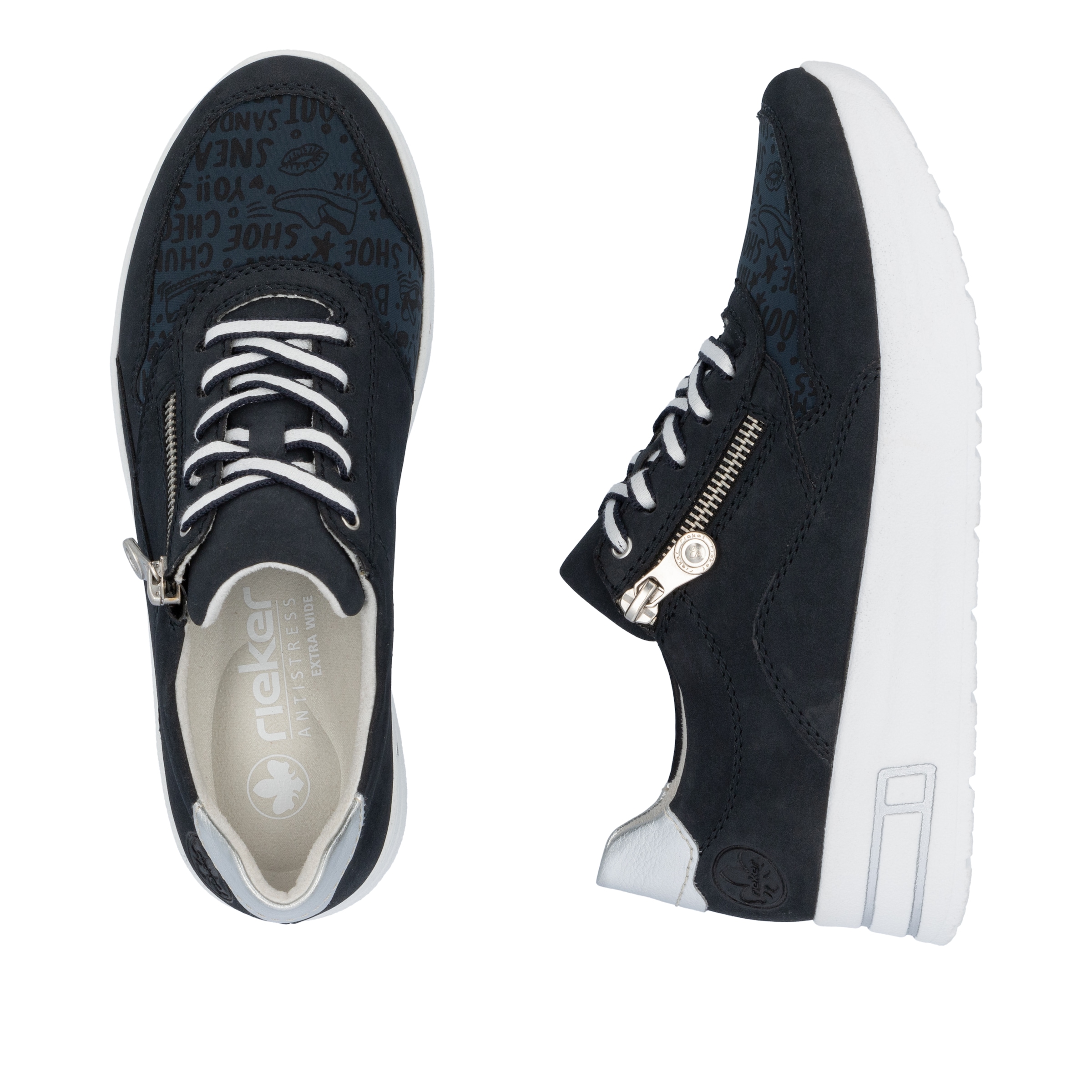 Rieker Plateausneaker, Schnürschuh, Halbschuh, Freizeitschuh mit Soft-Einlage