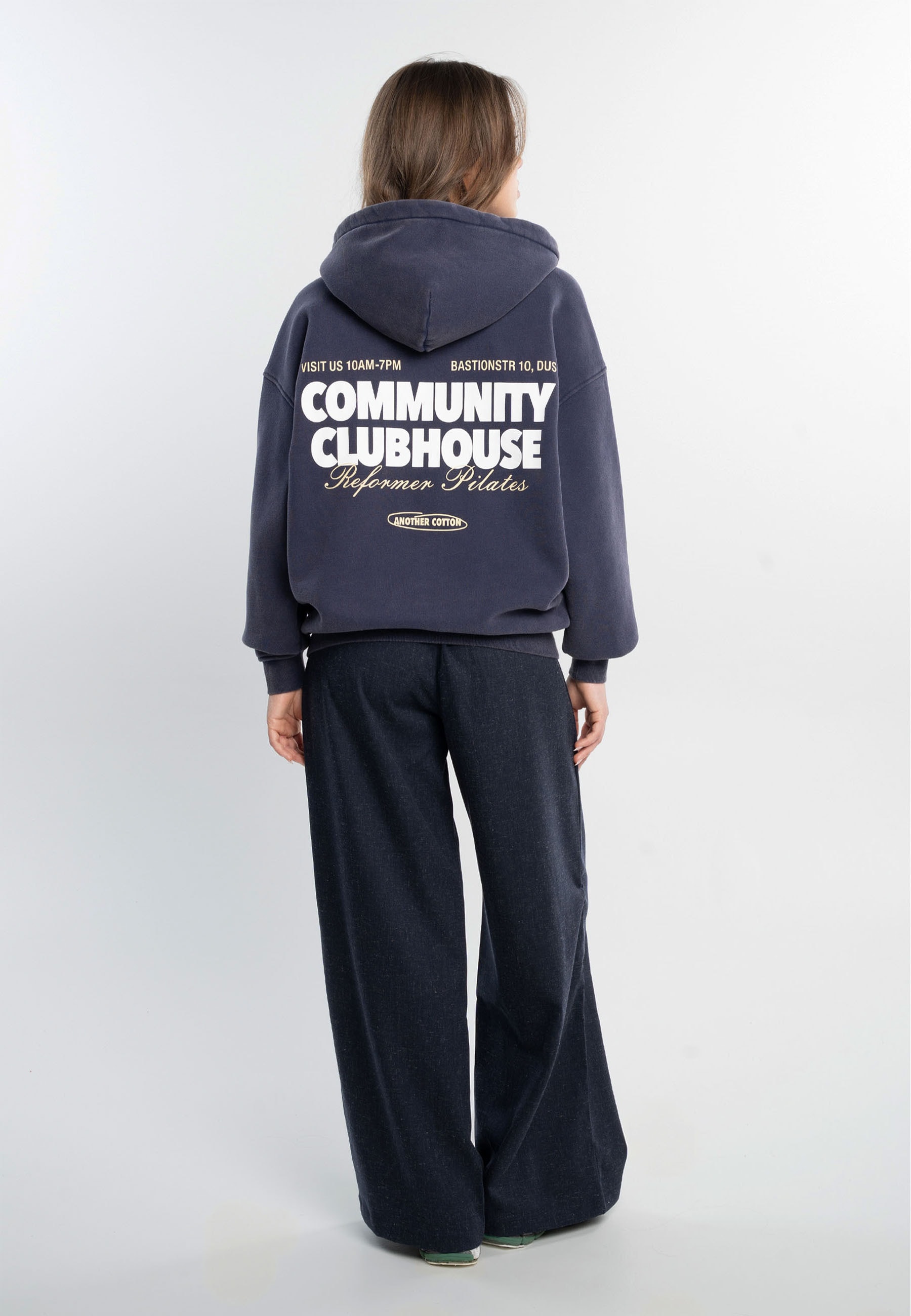 Another Cotton Lab Funktions-Kapuzensweatjacke »Another Cotton Lab Community Clubhouse Washed Zip Hoodie«