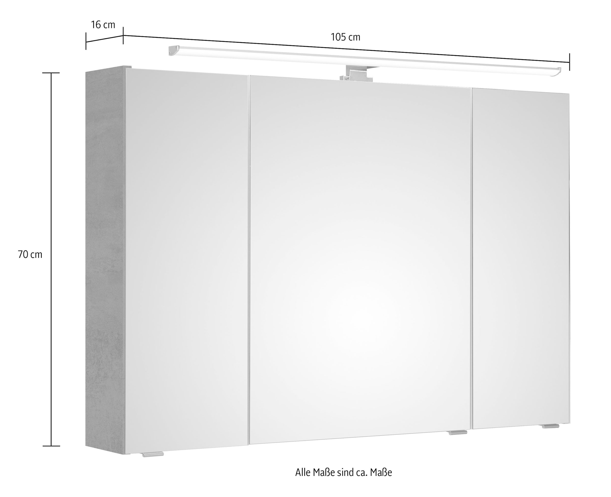 Saphir Badmöbel-Set »Quickset 945 4-teilig, Keramik-Waschtisch mit LED-Spiegelschrank«, (5 St.), Unterschrank, Midischrank, 7 Türen, 5 Schubladen, inkl. Türdämpfer