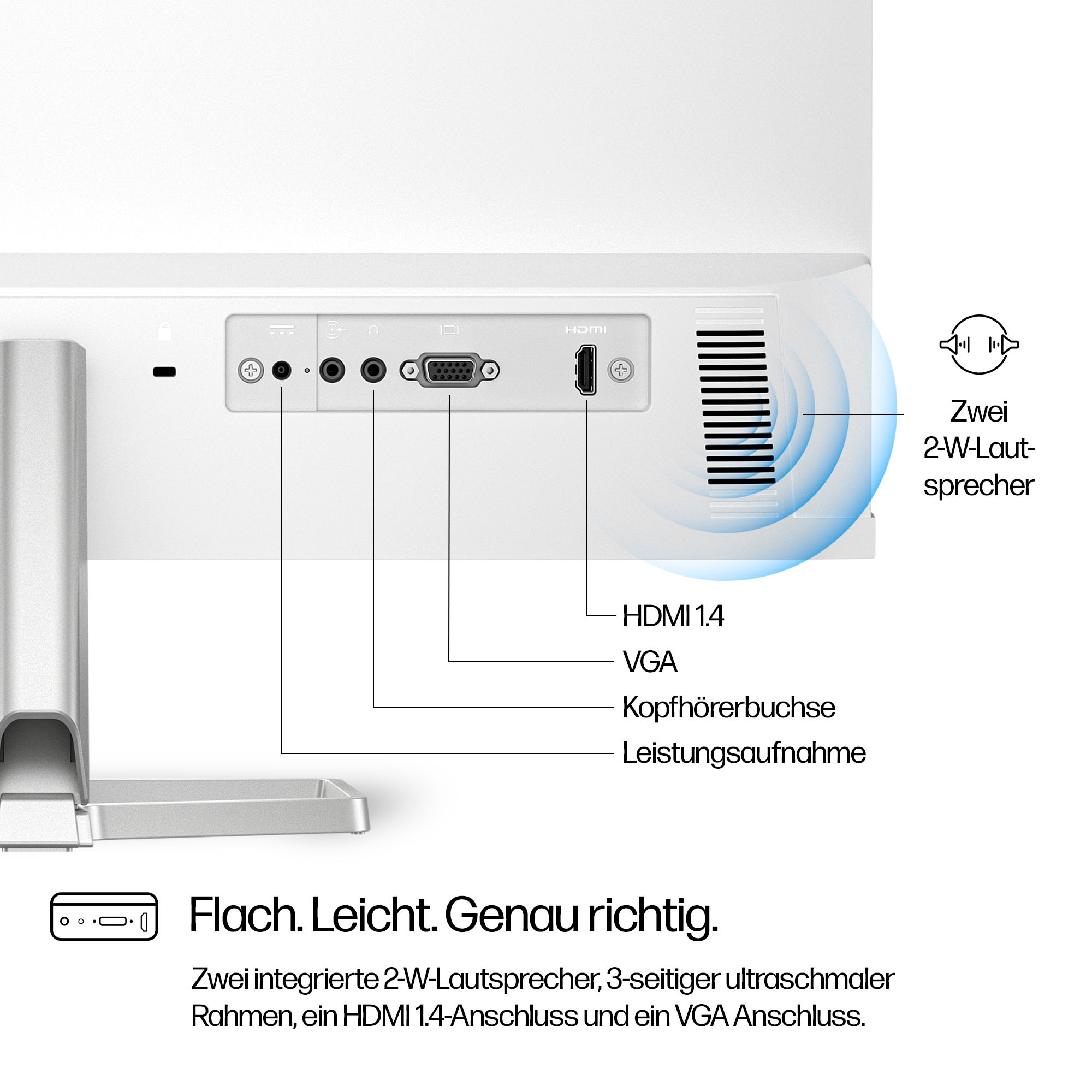 HP LED-Monitor »524sa (HSD-0174-K)«, 61 cm/24 Zoll, 1920 x 1080 px, Full HD, 5 ms Reaktionszeit, 100 Hz