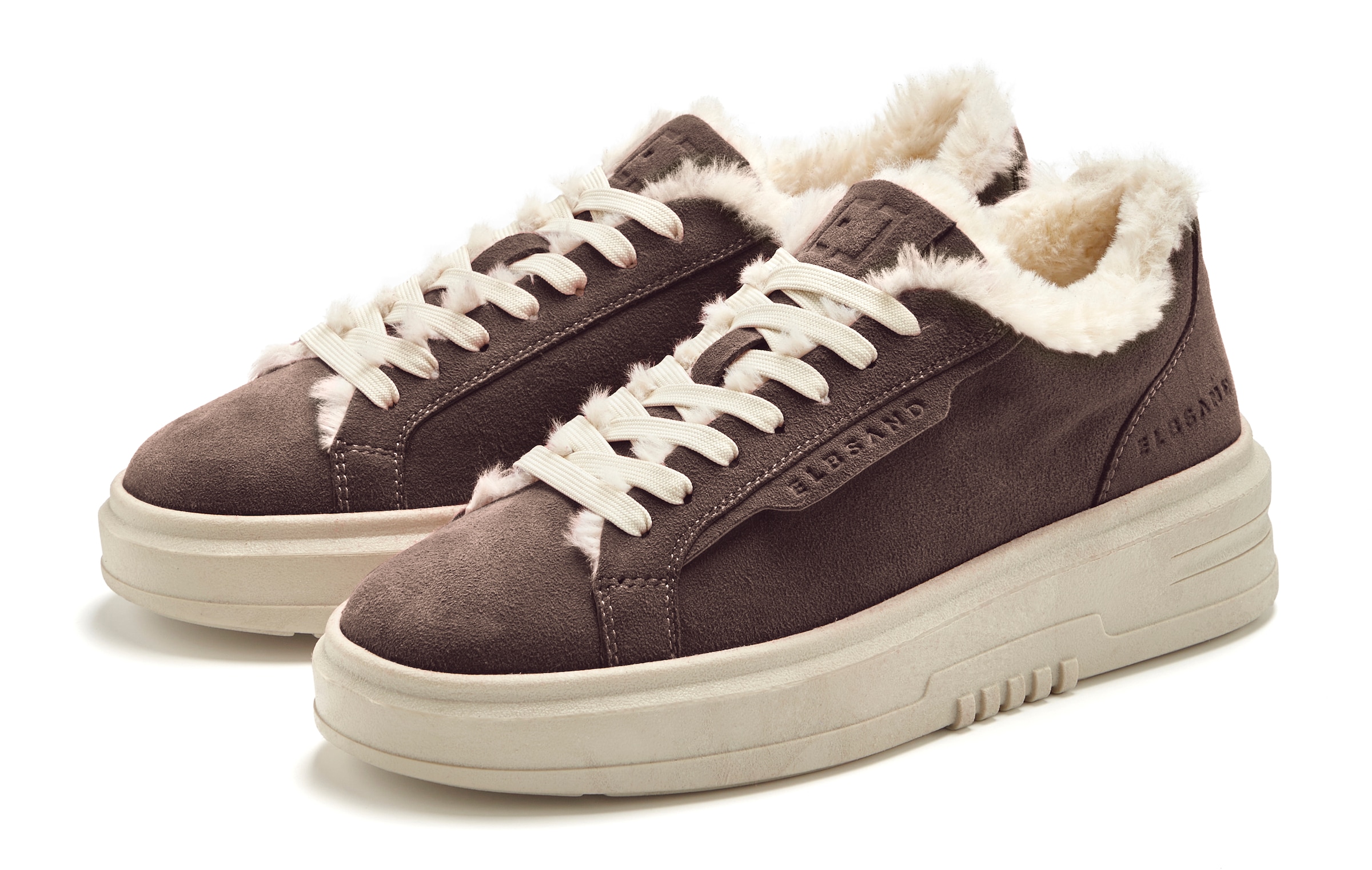 Elbsand Sneaker "Schnürschuh, Turnschuh, Schnürhalbschuh, Freizeitschuh, Ledersneaker" NEU aus Leder mit kuscheligem Warmfutter und Plateausohle