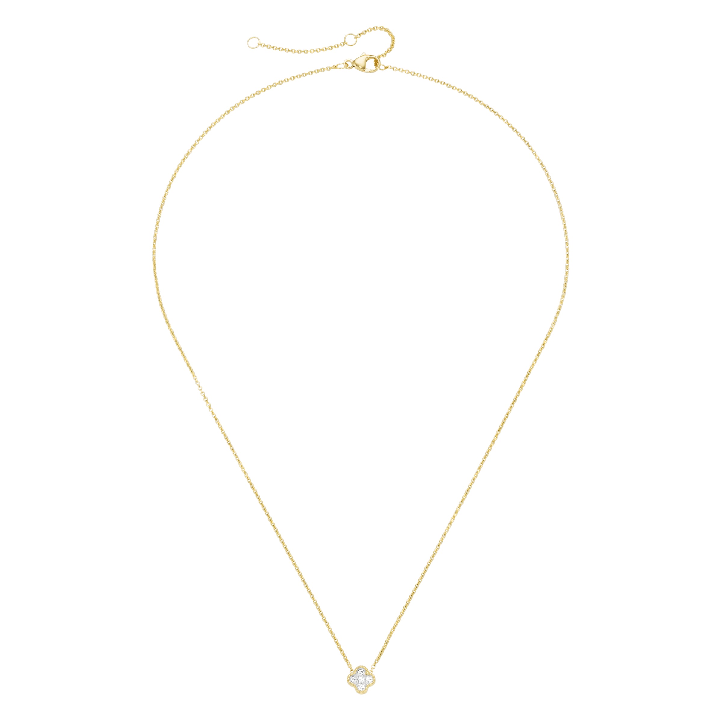 Luigi Merano Collier »Mittelteil Blüte, mit funkelnden Brillanten, Gold 585«