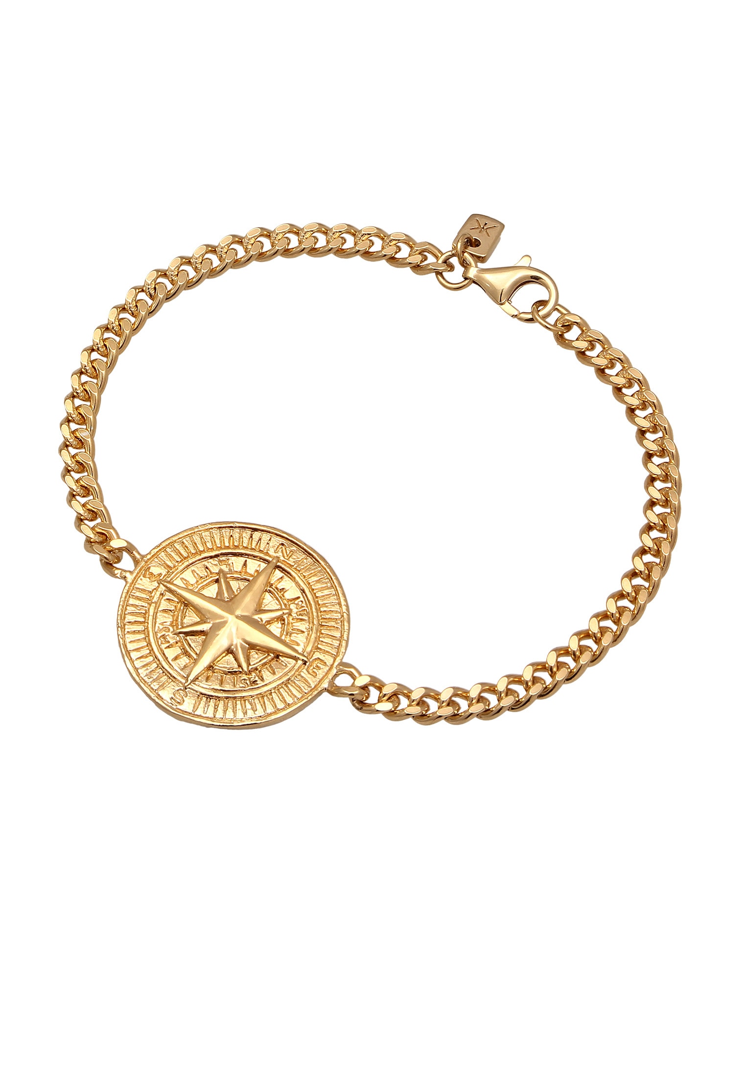 Kuzzoi Armkette »Armband Kompass Maritim Maskulin Massiv 925 Silber«