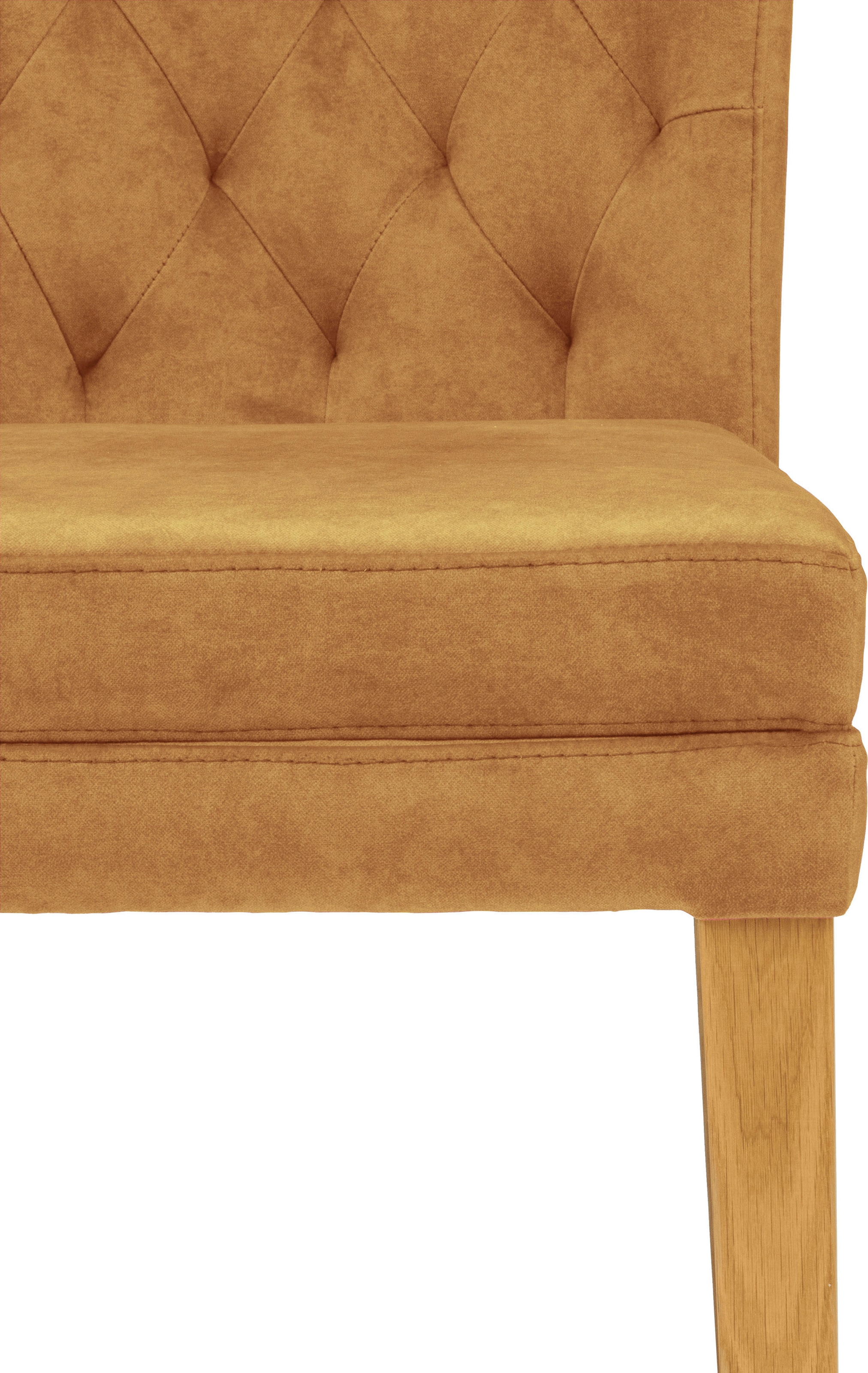 Home affaire Esszimmerstuhl »Colorado BESTSELLER Polsterstuhl«, (Set), 2 St., Samtvelours, Beine in eiche oder nussbaum. Im 2er, 4er oder 6er-Set