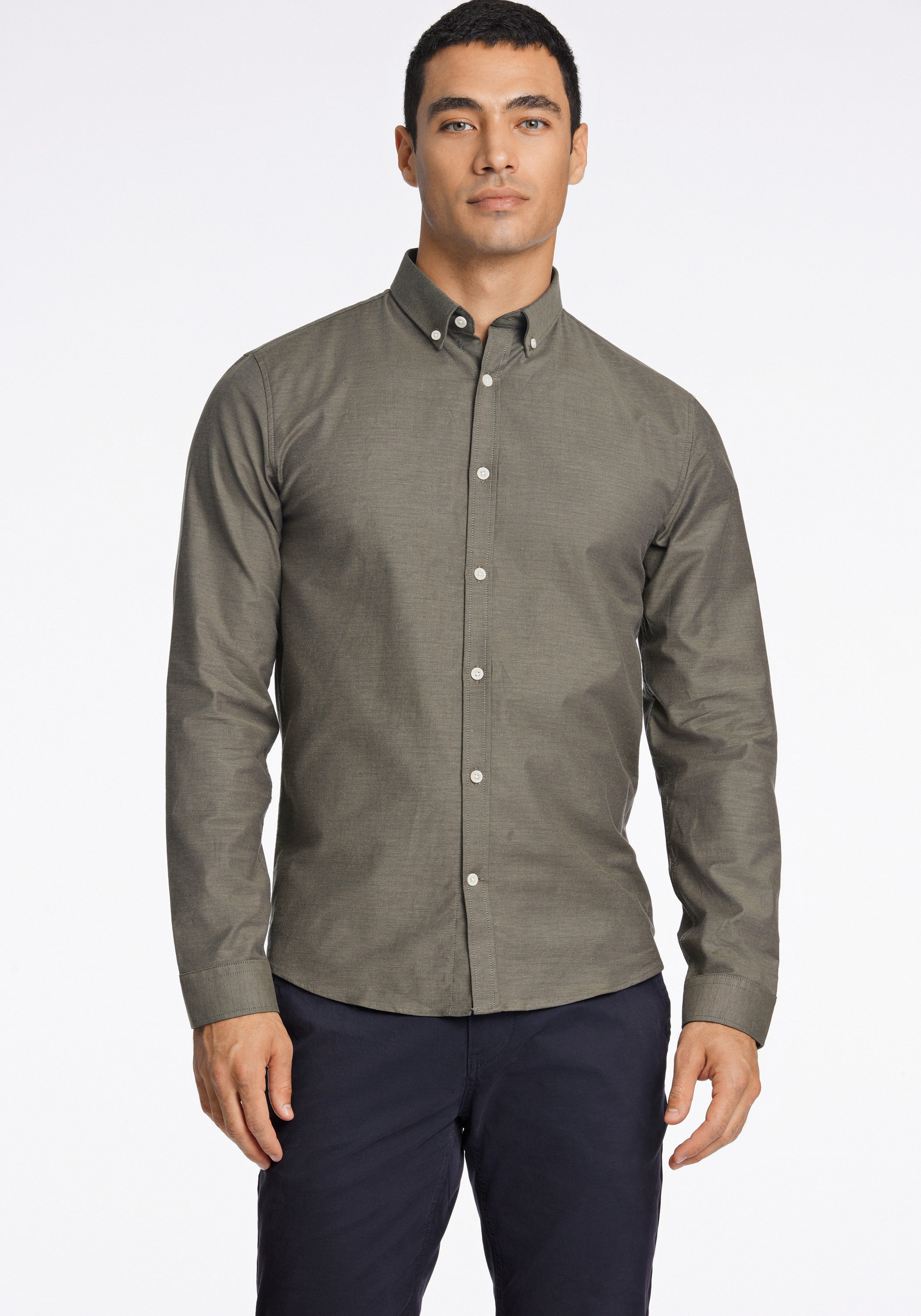 LINDBERGH Businesshemd "Oxford-Hemd (Langarm) Relaxed Fit"