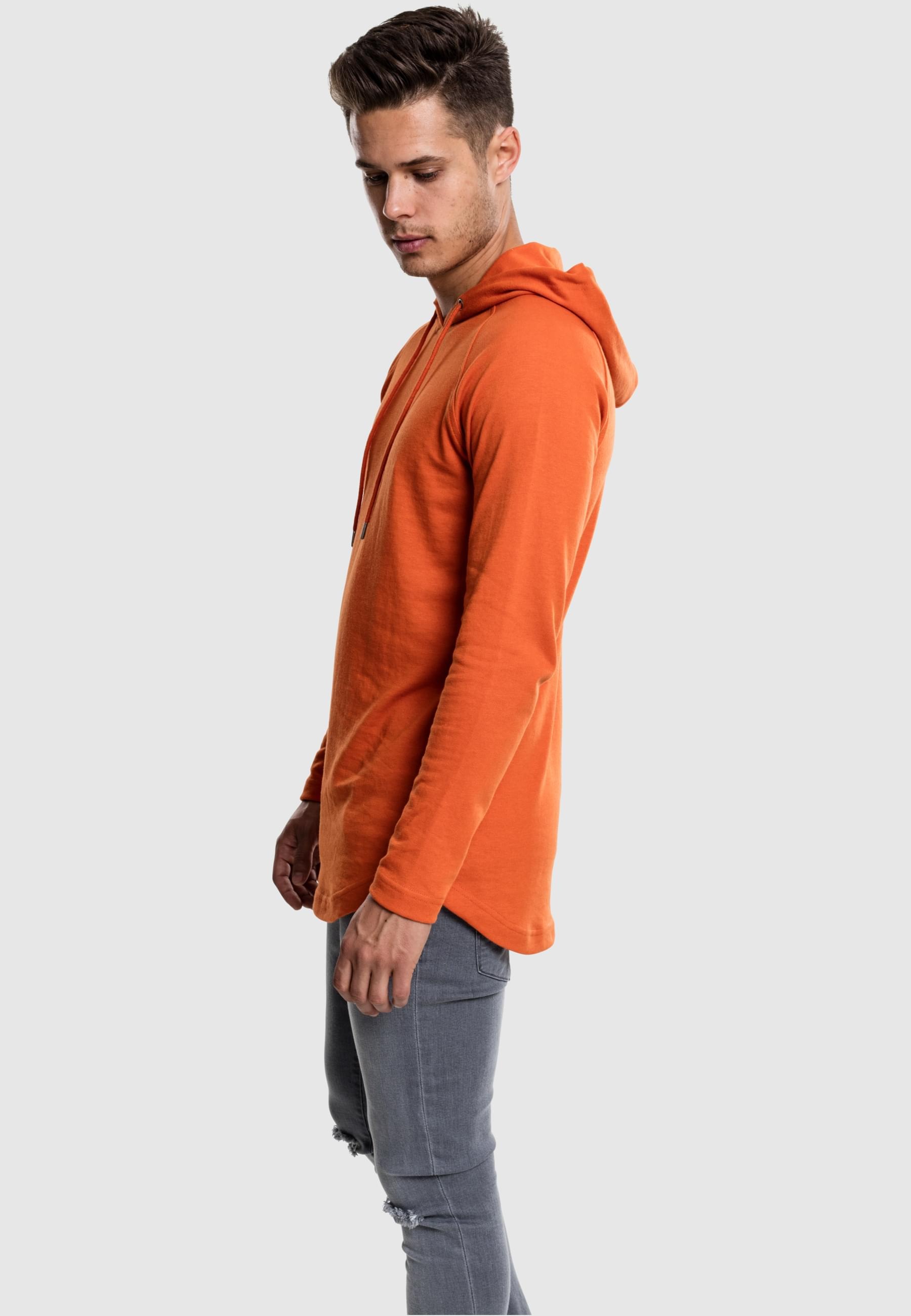 URBAN CLASSICS Kapuzensweatshirt »Urban Classics Herren Long Shaped Terry Hoody«, (1 tlg.)