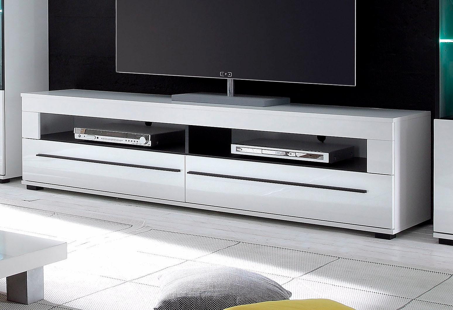 INOSIGN Lowboard »modernes TV-Unterteil, Kommode in Eiche Evoke oder weiß«, schwarze Stangengriffe, ausreichend Stauraum, vielseitig einsetzbar