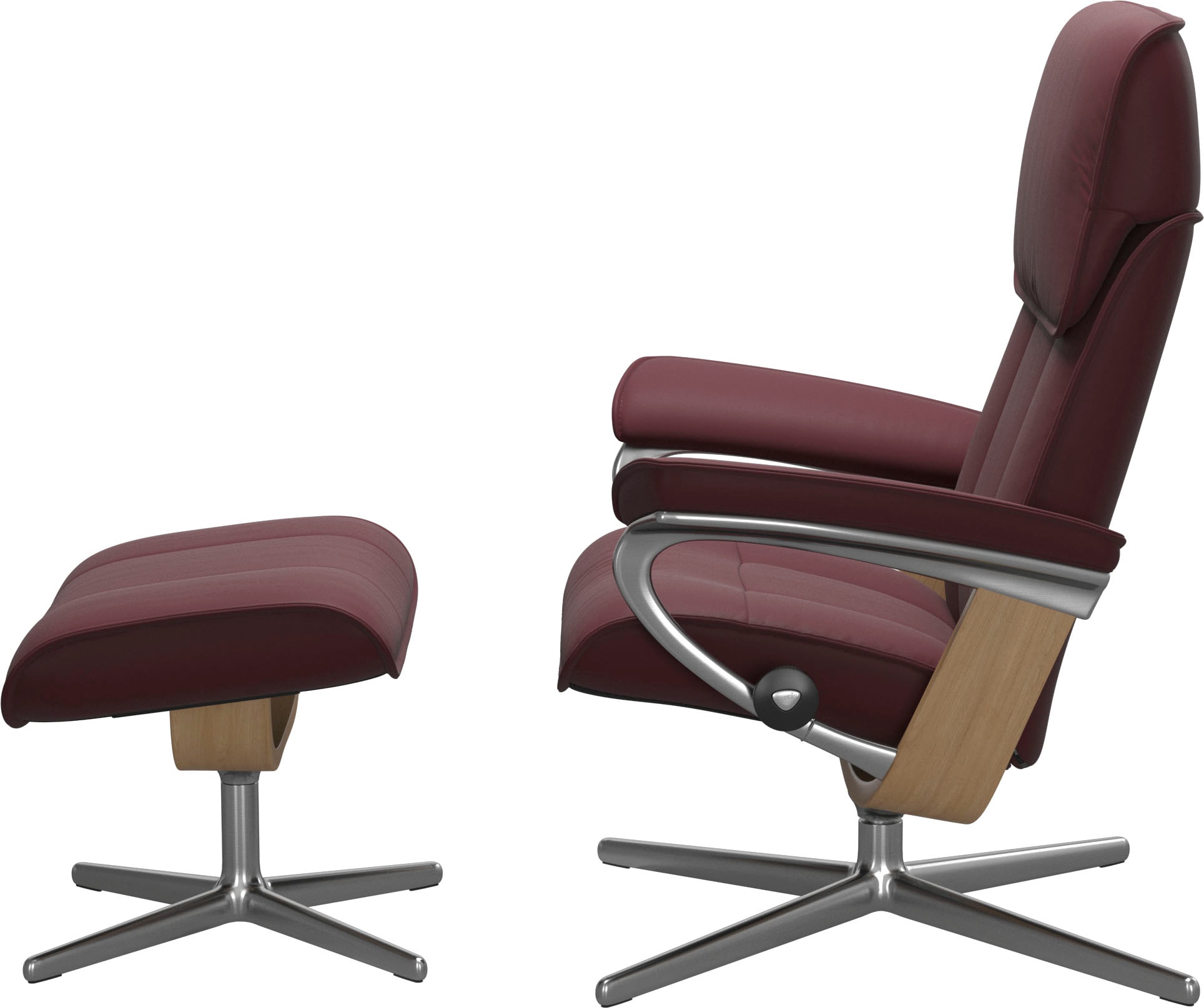 Stressless® Fußhocker »Admiral«, mit Cross Base, Größe M & L, Holzakzent Eiche
