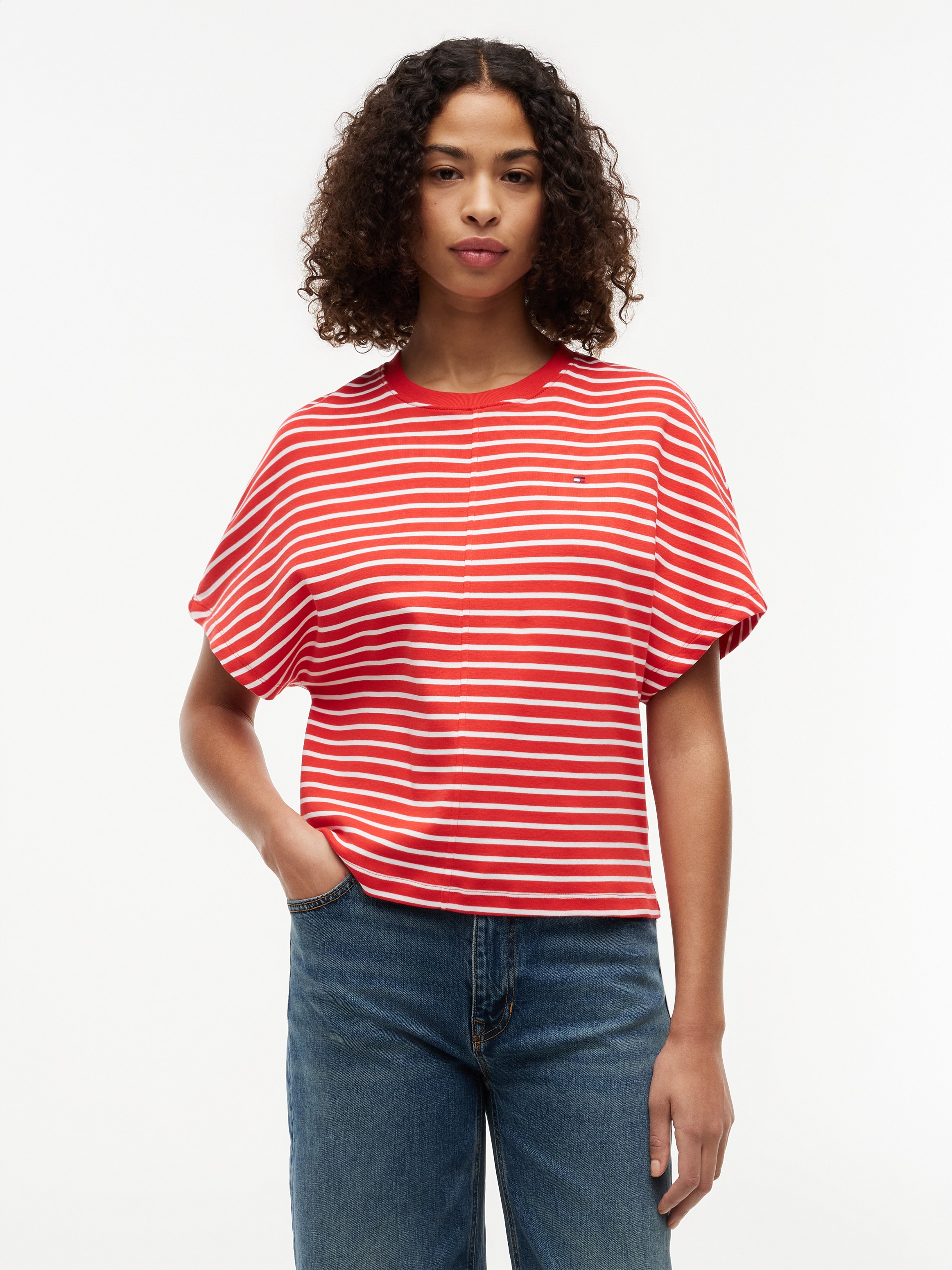 Tommy Hilfiger 3/4-Arm-Shirt "CODY REG BATWING C-NK SS TEE" Baumwolle, 3/4 Ärmel