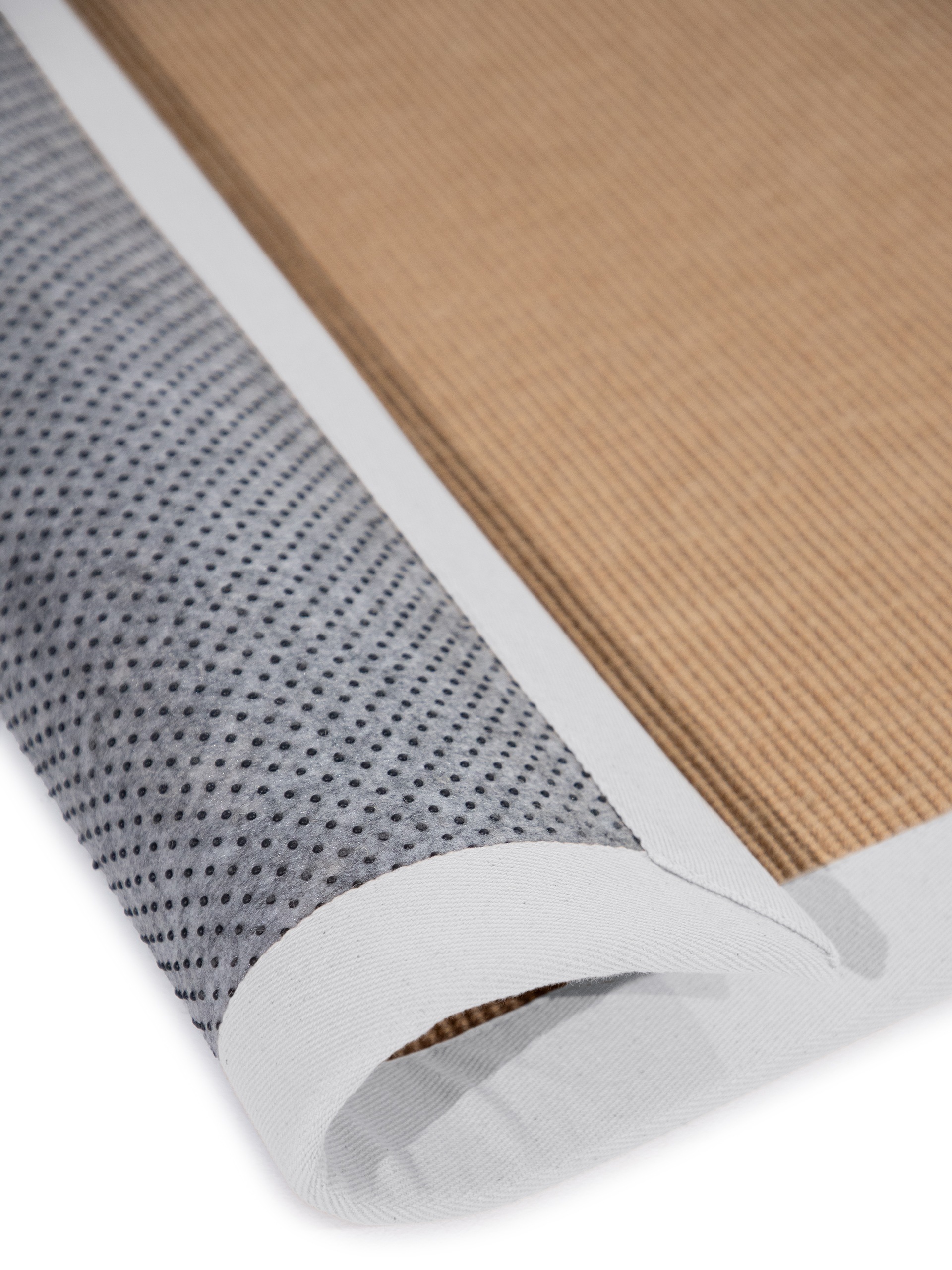 Sisalteppich CARPETFINE "Sisal , auch als Läufer erhältlich", weiß, B:160cm H:5mm L:230cm, Sisal, Teppiche, Sisalteppich, mit farbiger Bordüre, Anti Rutsch Rückseite, viele Größen, Wohnzimmer 3
