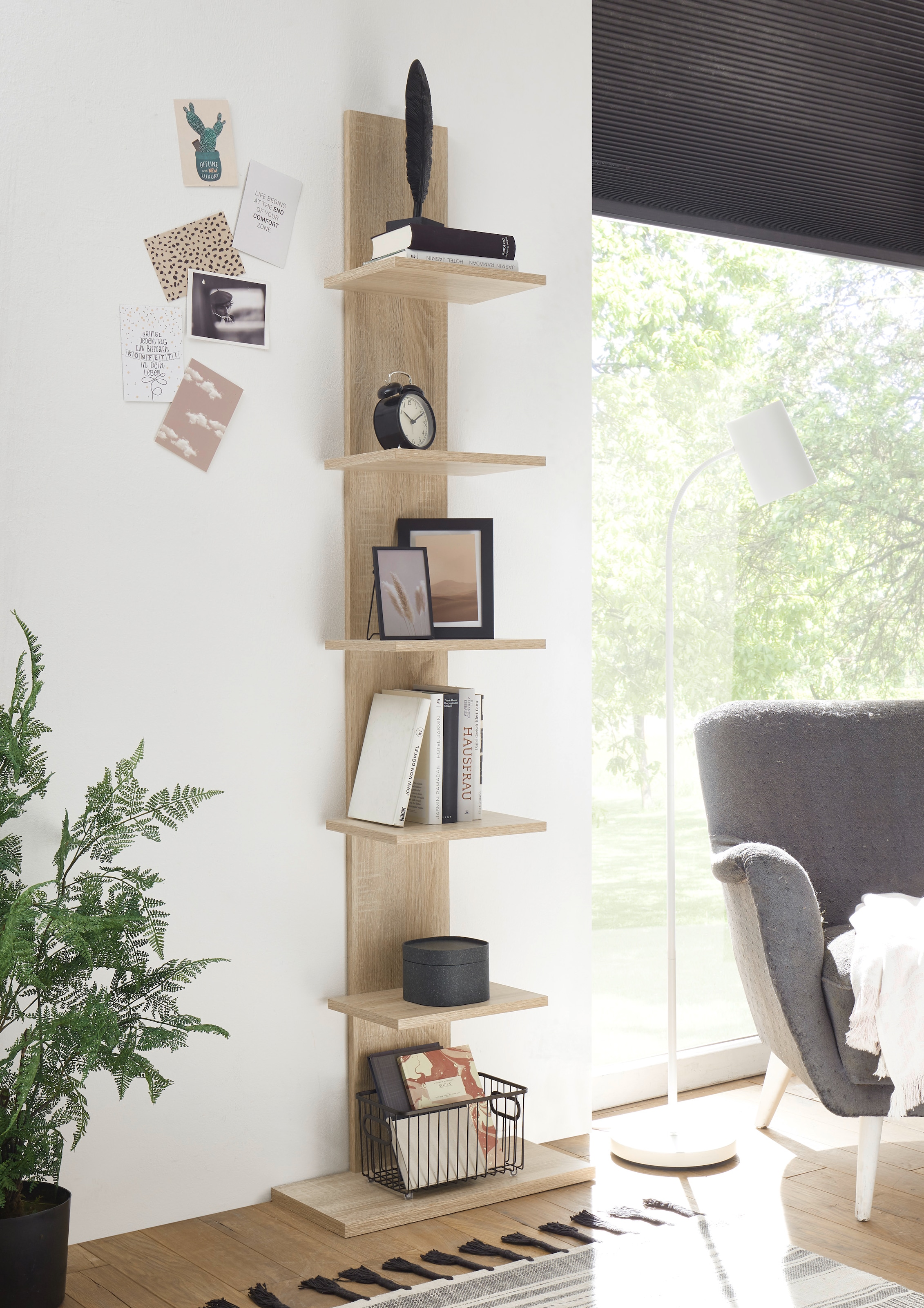 BEGA OFFICE Bücherregal "Wall", mit 6 Abstellflächen, 50x180 cm günstig online kaufen