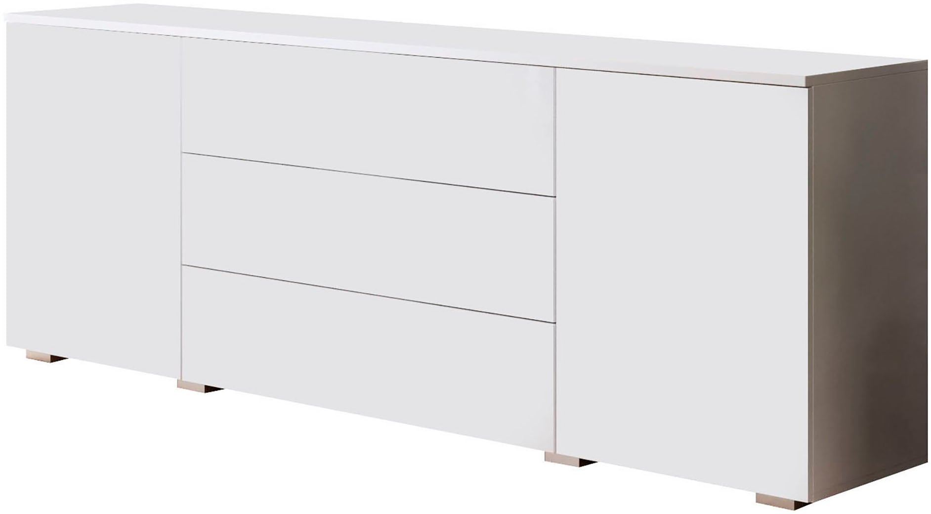 Sideboard »PARIS«, (1 St.), Moderne 150cm breite grifflose Kommode, vielseitig einsetzbar