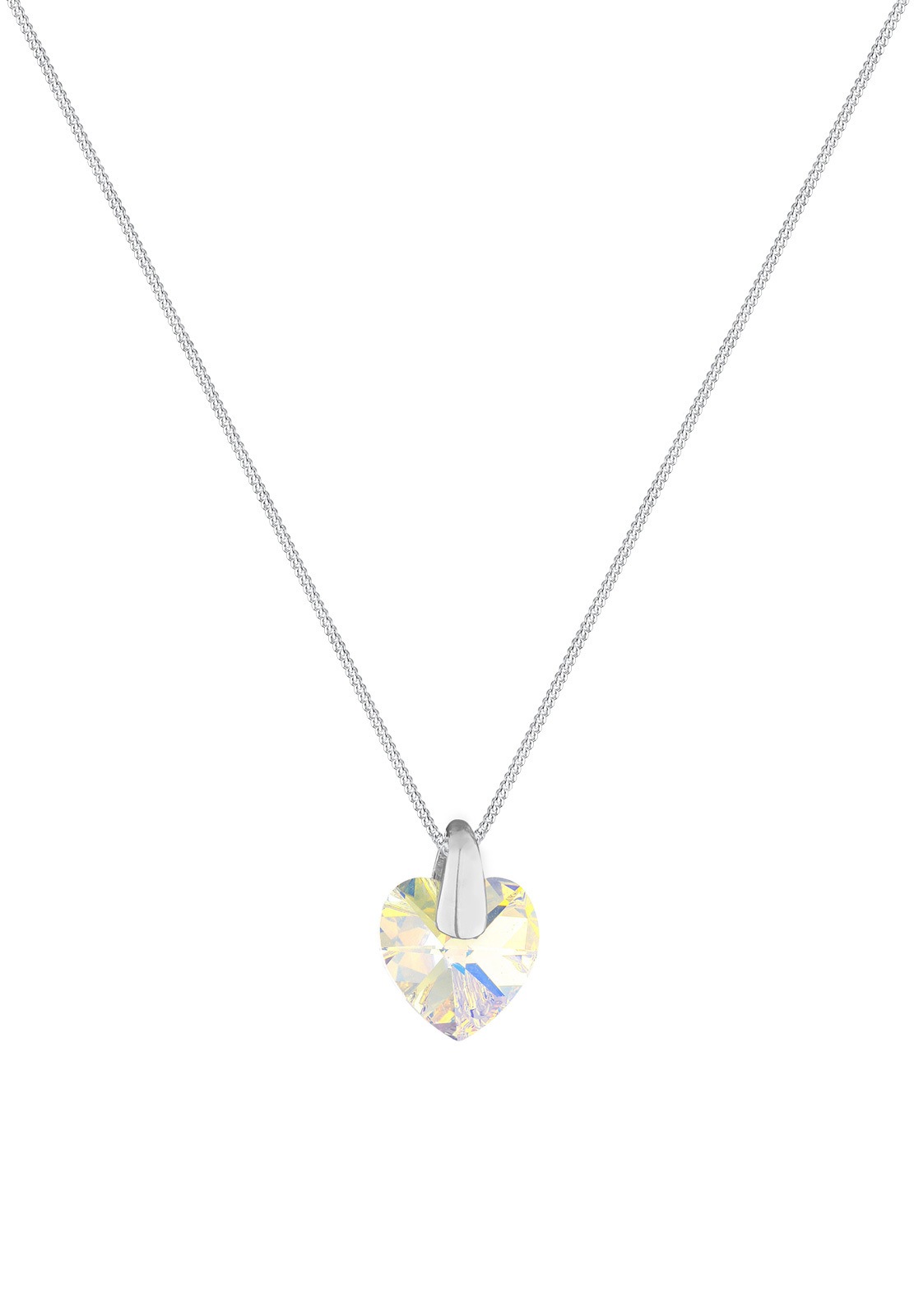 Elli Collierkettchen »Herz Liebe Kristalle 925 Silber Lié«