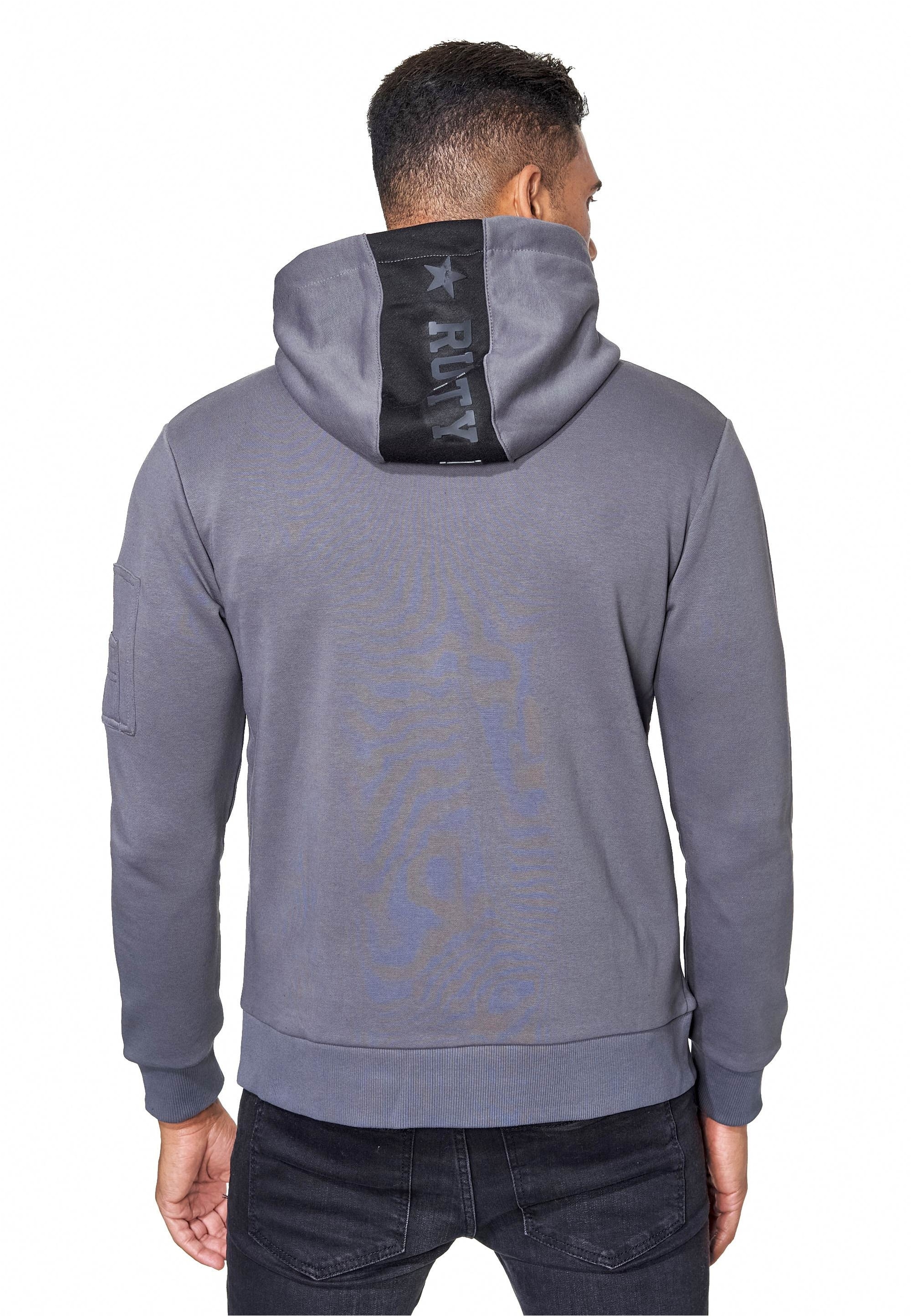 Rusty Neal Sweatjacke, mit stylischer Ärmeltasche