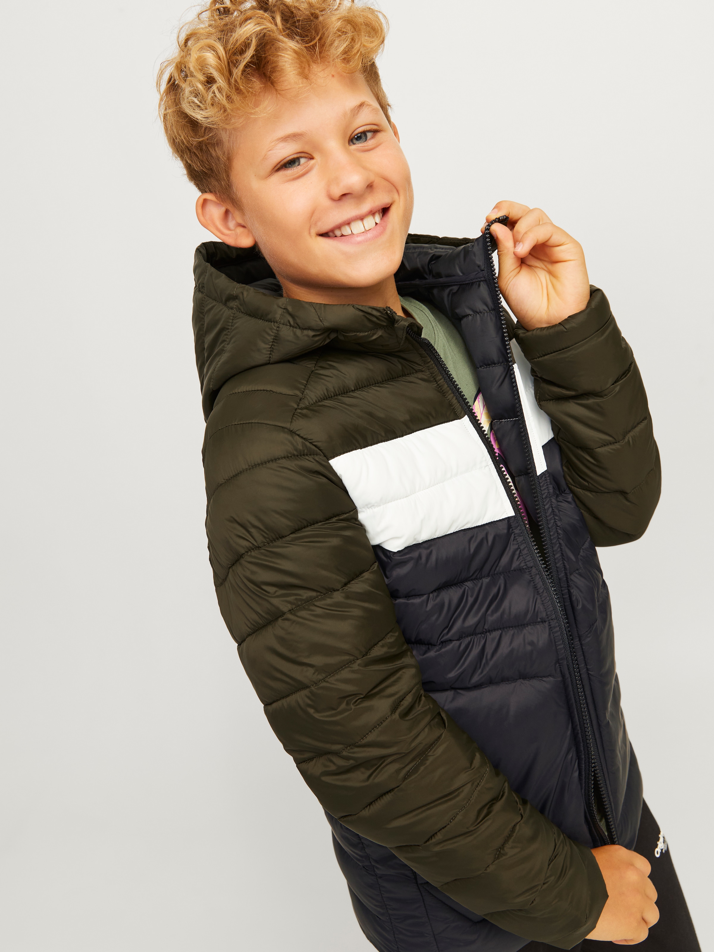 Jack & Jones Junior Steppjacke »JJESPRINT PUFFER HOOD NOOS JNR«, mit Kapuze