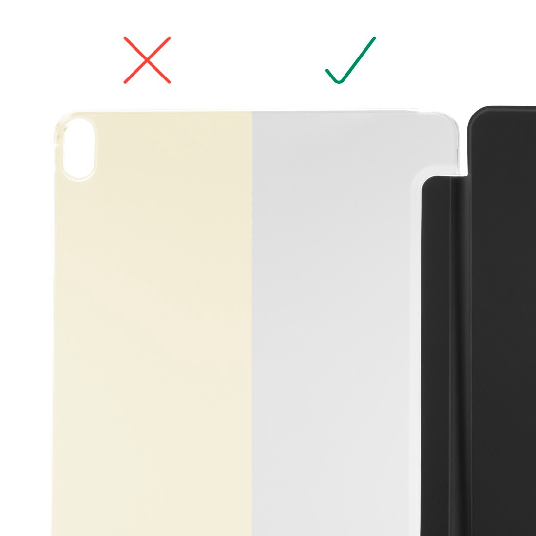 Hama Tablet-Hülle »Tablet-Hülle mit Standfunktion für iPad Air 10.9“ und 11“, schwarz« Apple iPad Air 10,9 (2020) | iPad Air 11" (2024/2025) Magnetischer Deckel, Standfunktion, transparente Rückseite, leicht