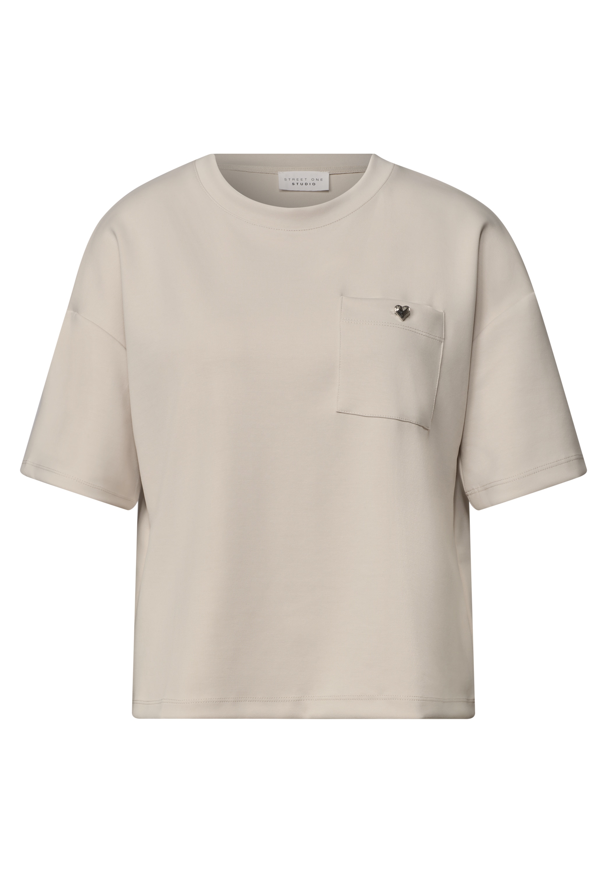 STREET ONE STUDIO T-Shirt aus softem Materialmix