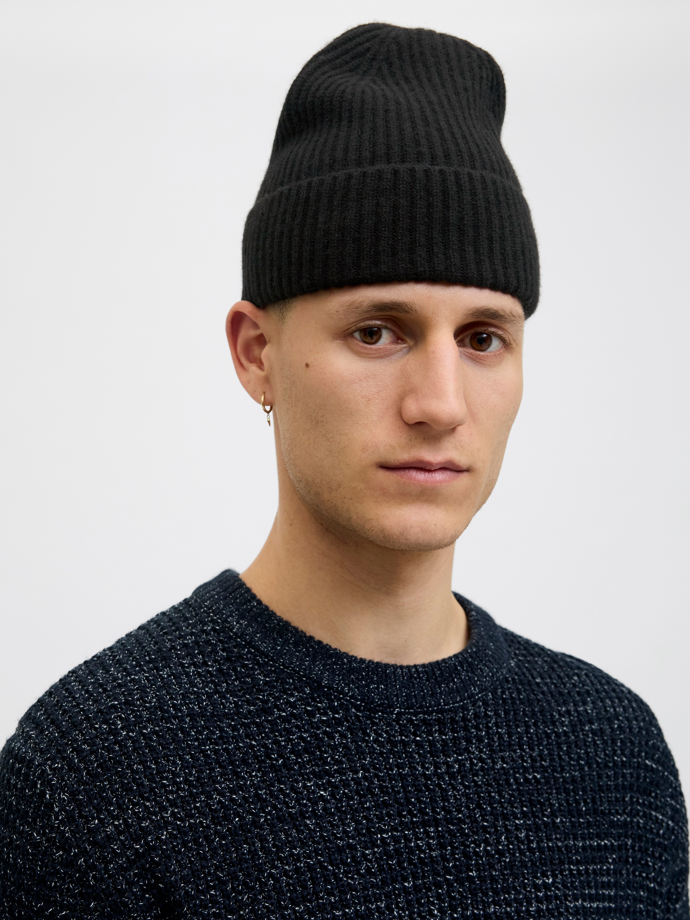 Jack & Jones Strickmütze "JACCOPENHAGEN BEANIE NOOS" Wolle mit Kaschmir