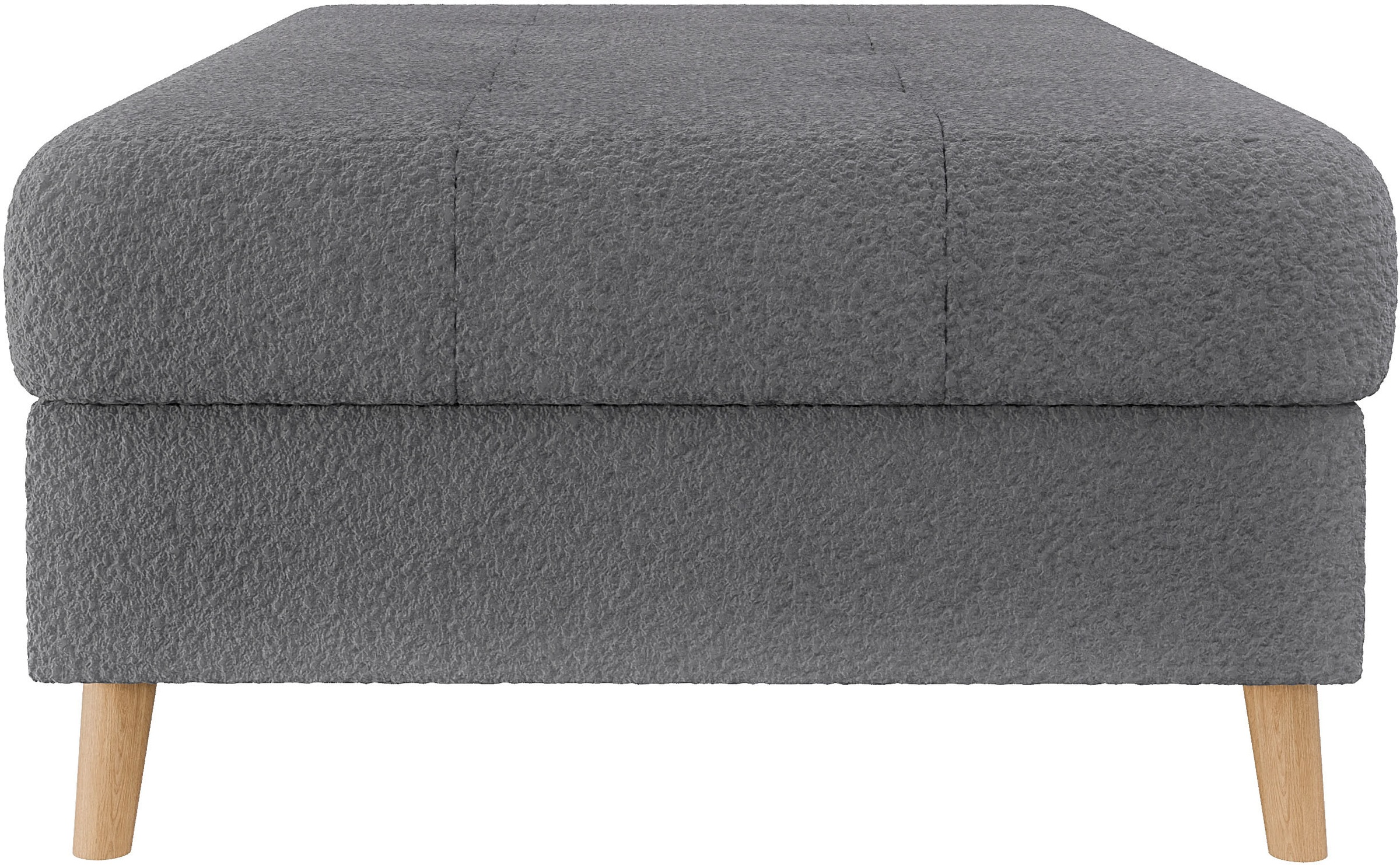 Home affaire Polsterhocker »CHARRE XXL, Steppung im Sitzbereich, Maße: B/T/H: 118/73/40 cm«, passend zur Serie CHARRE, auch in Cord und Bouclé