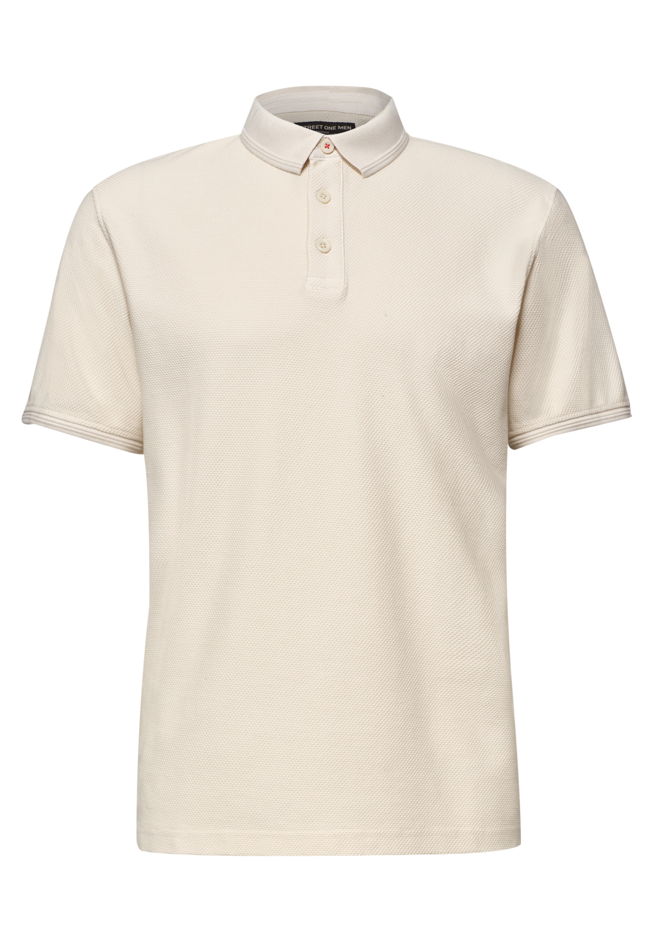 STREET ONE MEN Poloshirt mit grober Struktur