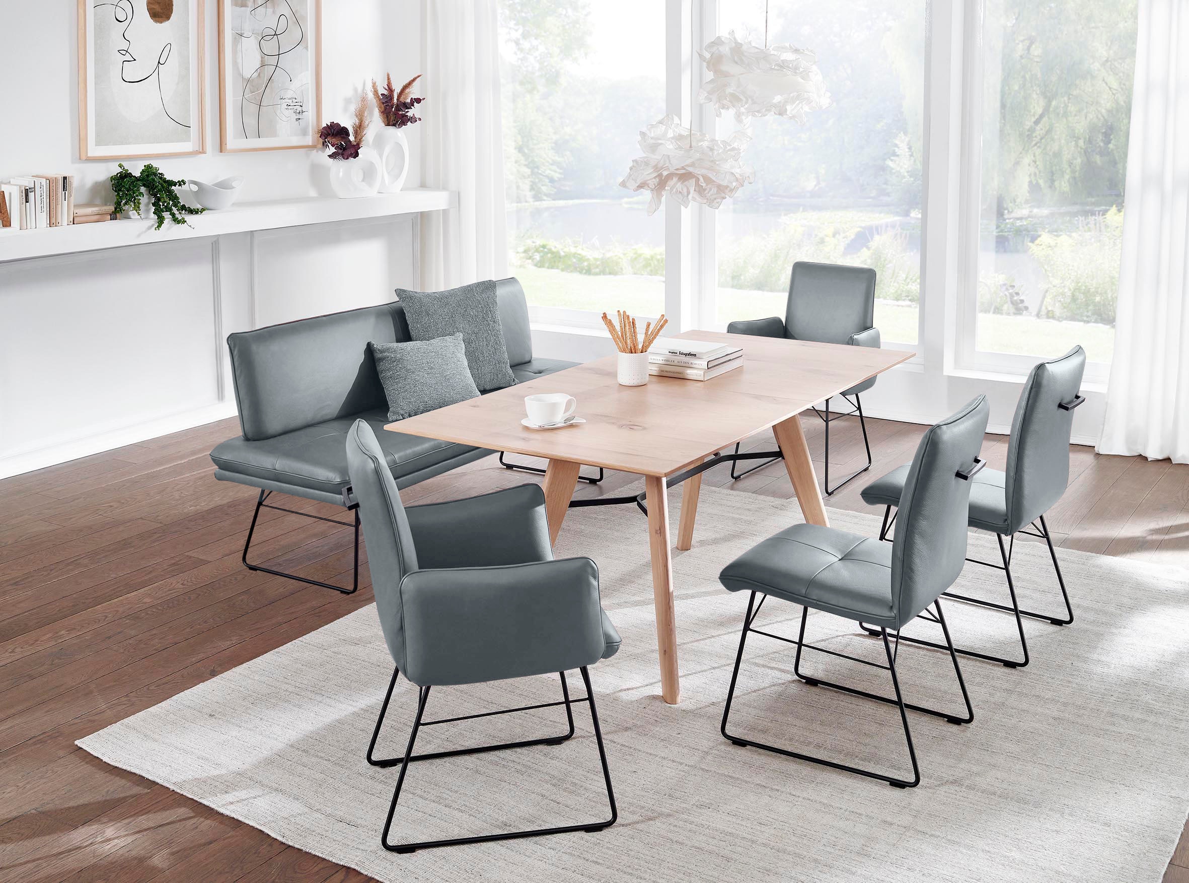 K+W Komfort & Wohnen Essgruppe "Giacomo IV" 6 Stk. tlg. Polsterbank in 2 Gr günstig online kaufen