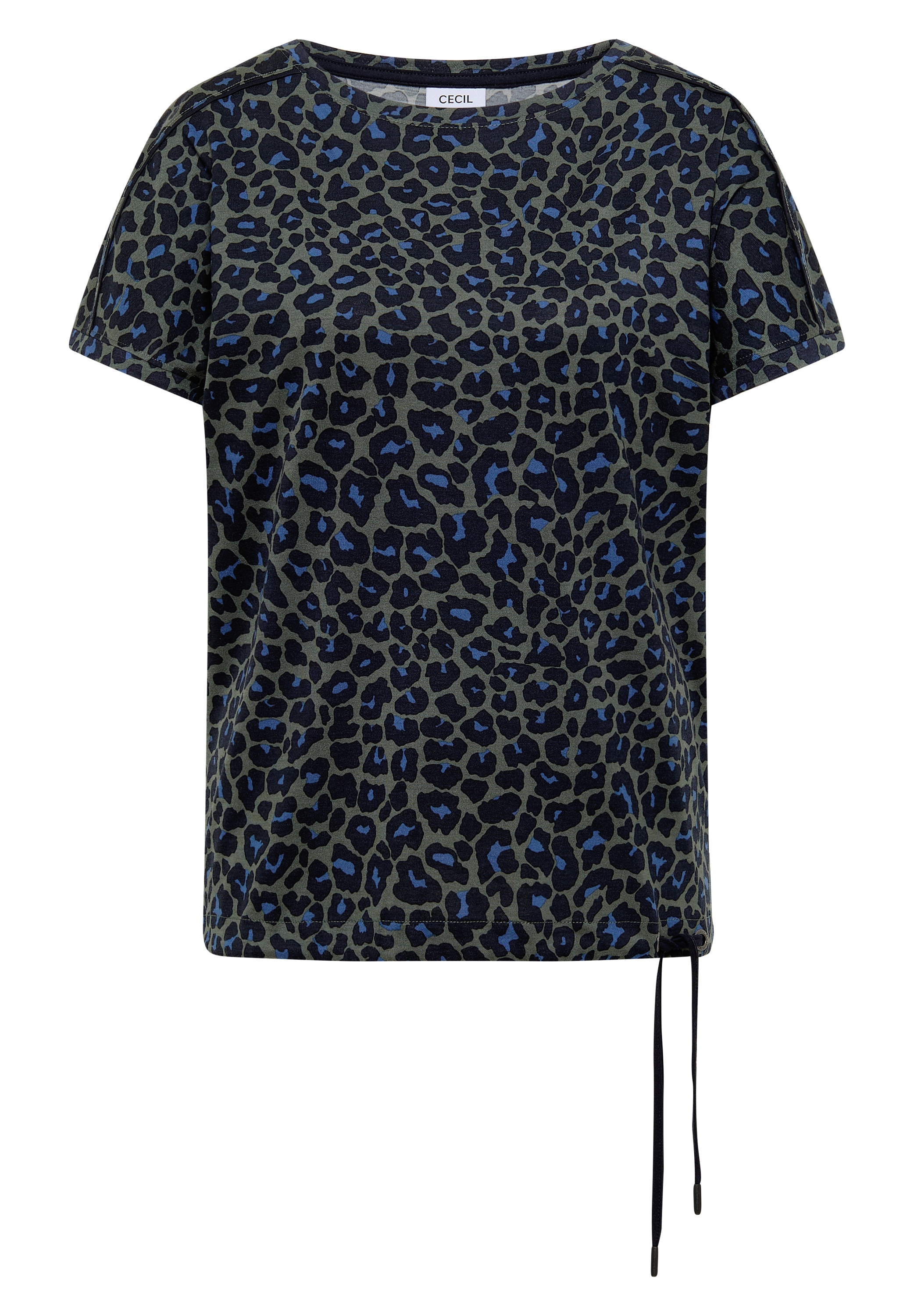 Cecil Print-Shirt U-Boot Ausschnitt, angeschnittene Ärmel