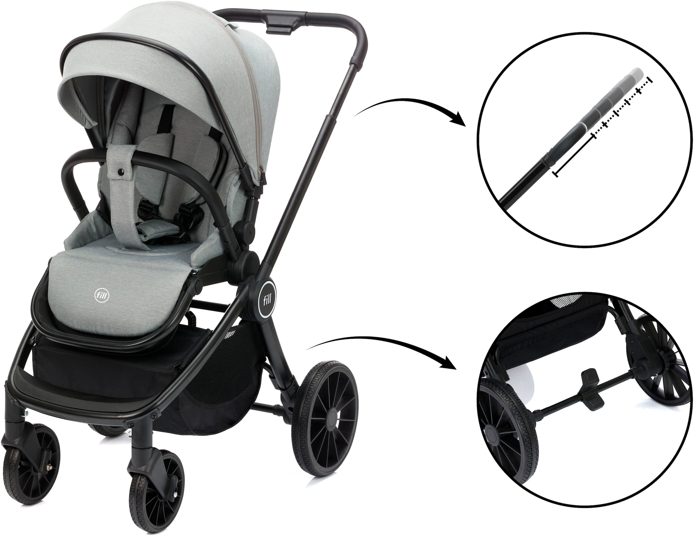 Fillikid Kombi-Kinderwagen »Kinderwagenset Cougar«, 22 kg