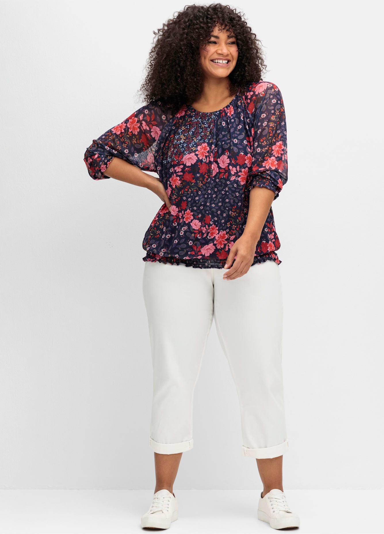 sheego by Joe Browns Langarmshirt "T-Shirt", (1 tlg.) günstig online kaufen