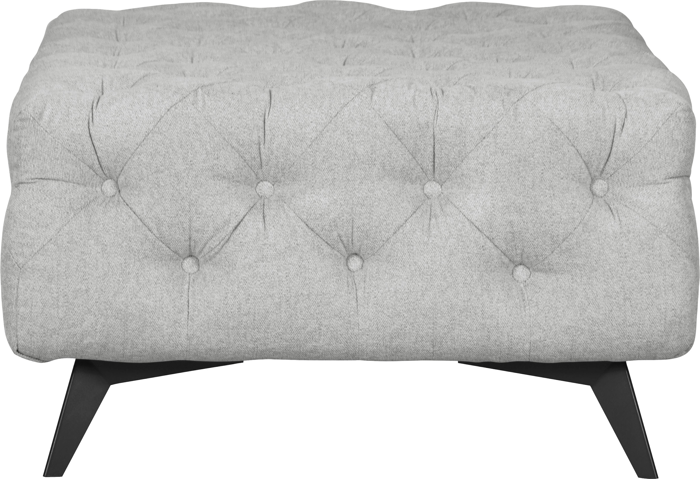 Home affaire Polsterhocker "Amaury" Chesterfield-Optik, Breite 80cm, Fußfar günstig online kaufen