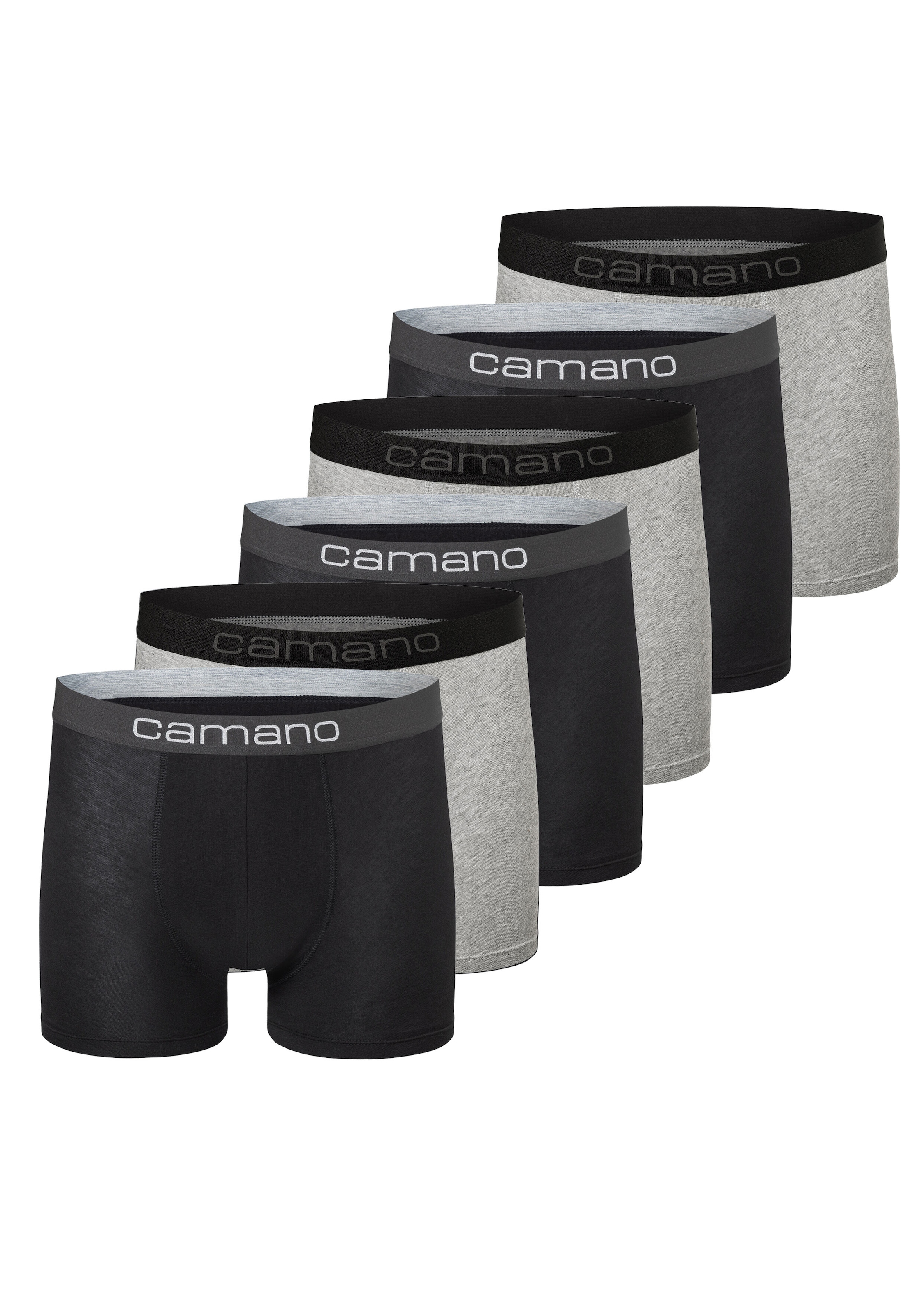 Camano Boxershorts, (6er Pack), mit Stretch-Logobund