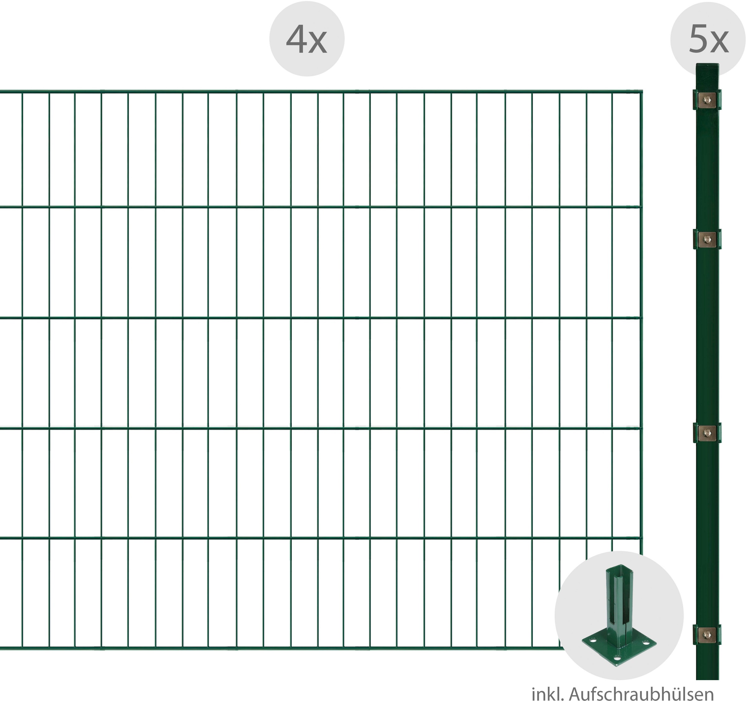 Arvotec Einstabmattenzaun »ESSENTIAL 100 zum Aufschrauben«, Zaunhöhe 100 cm, Zaunlänge 2 - 60 m