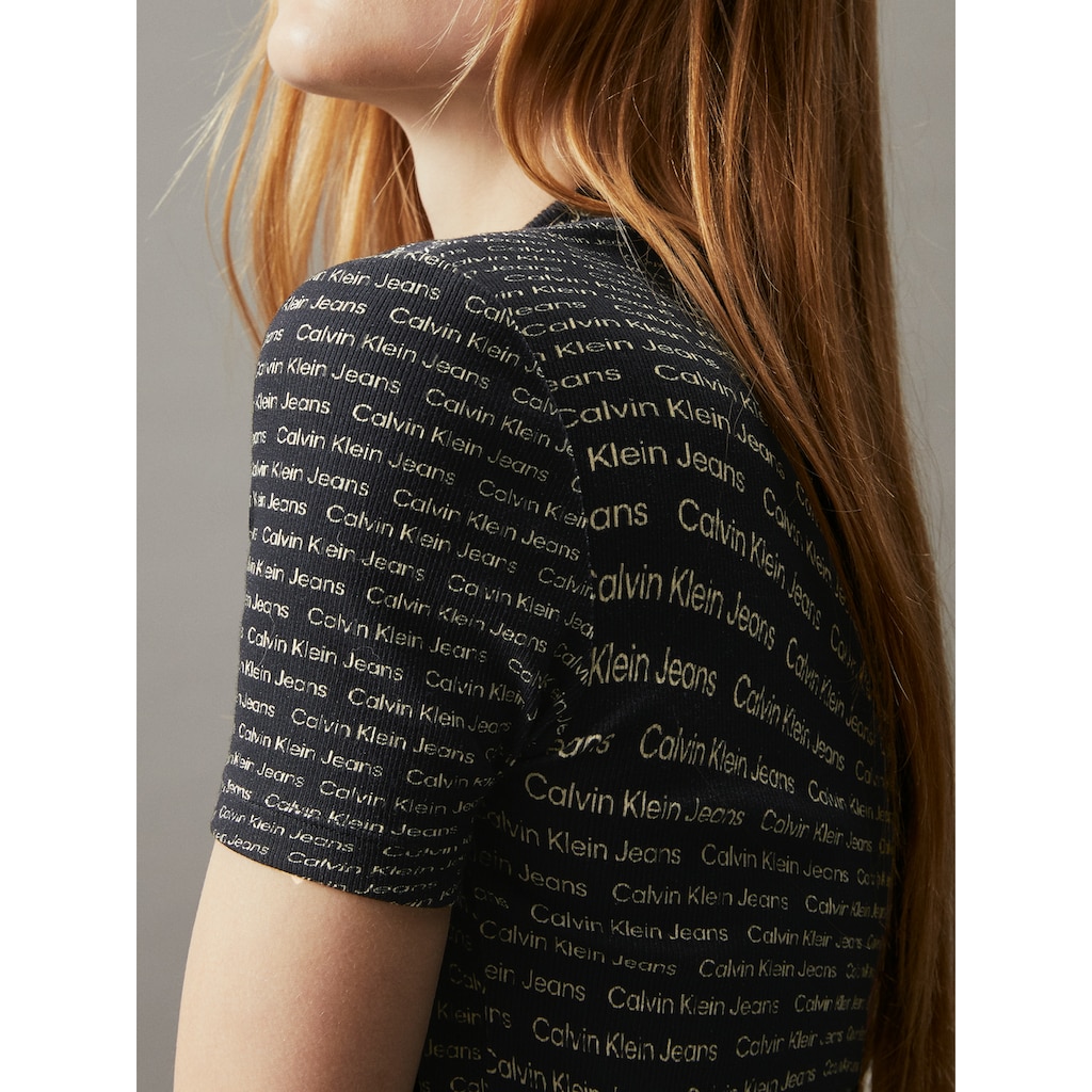 Calvin Klein Jeans Stehkragenshirt »AOP RIB TEE«