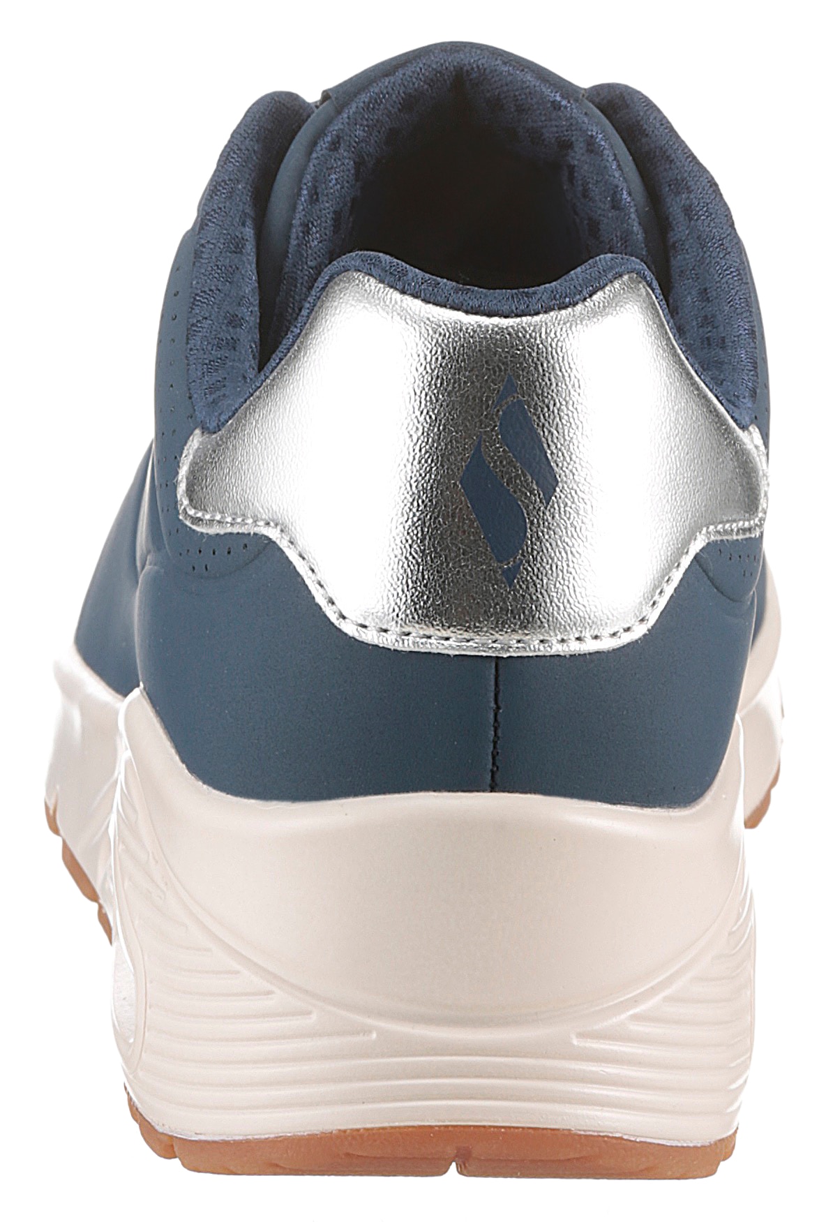 Skechers Slip-On Sneaker »UNO SHIMMER AWAY«, Slipper, Freizeitschuh, Plateausneaker mit modischem Keilabsatz