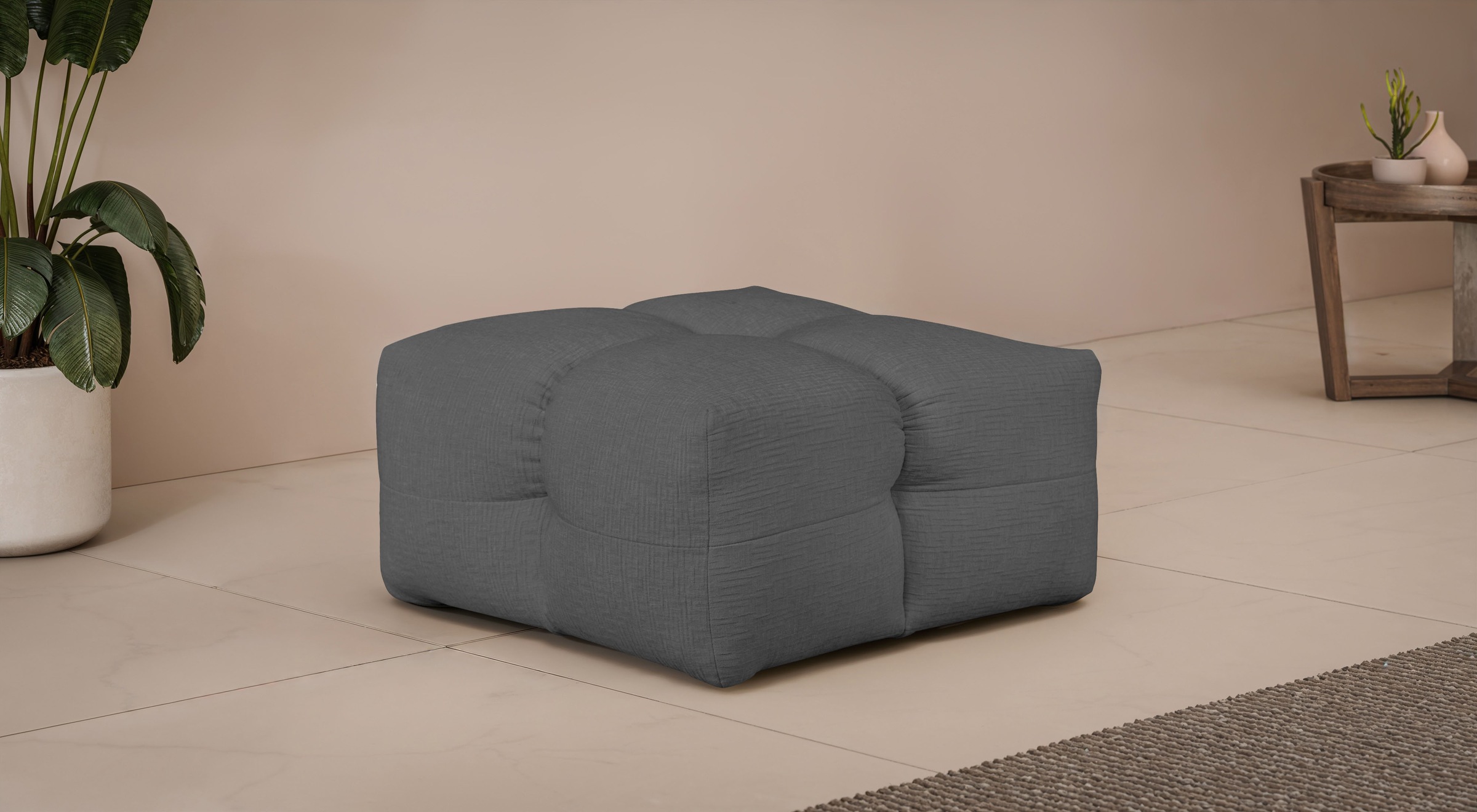 LeGer Home by Lena Gercke Polsterhocker "TALISHA Sitzhocker, moderne Steppu günstig online kaufen