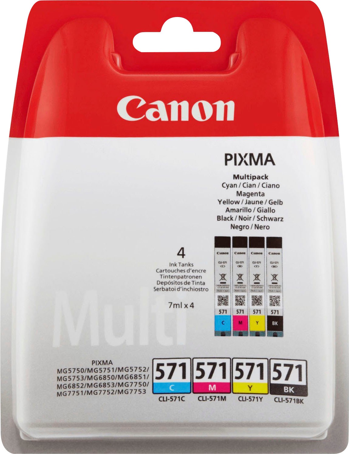 Canon Tintenpatrone »CLI 571«, (Spar-Set), original Druckerpatrone 571... kaufen