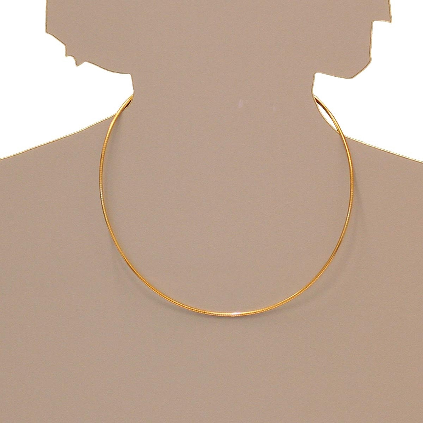 OSTSEE-SCHMUCK Halsreif »- Omega 1,7 mm - Silber 925/000, vergoldet -,«