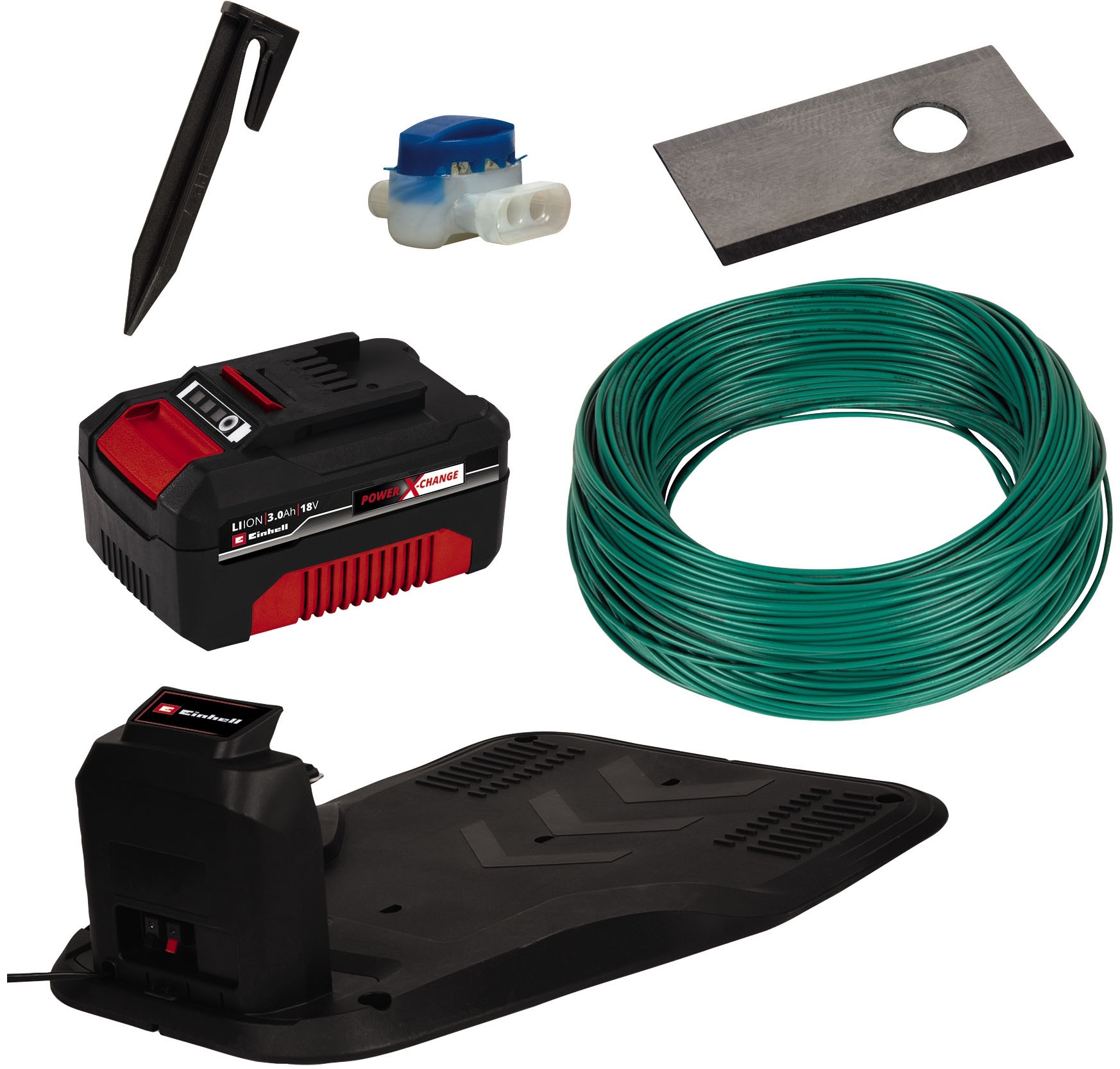 Einhell Rasenmähroboter »FREELEXO 550 Kit Mähroboter«, (Set), Schnittbreite 18 cm, Inkl. Akku und Ladestation, 6 tlg.