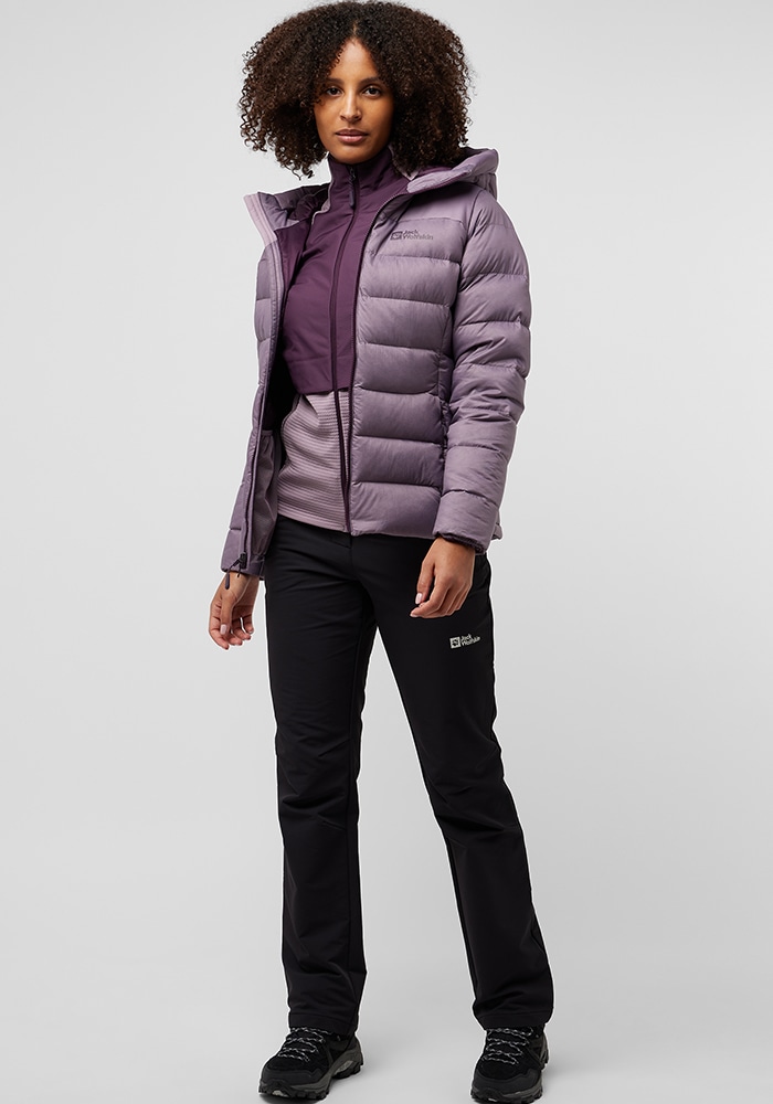 Jack Wolfskin Daunenjacke »NEBELHORN DOWN HOODY W«, mit Kapuze