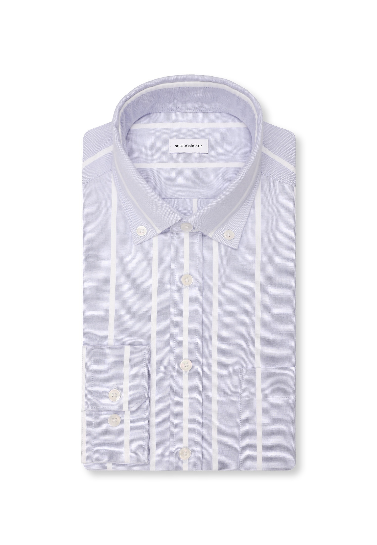 seidensticker Businesshemd »Schwarze Rose« Regular 1/1 Button-Down-Kragen Streifen