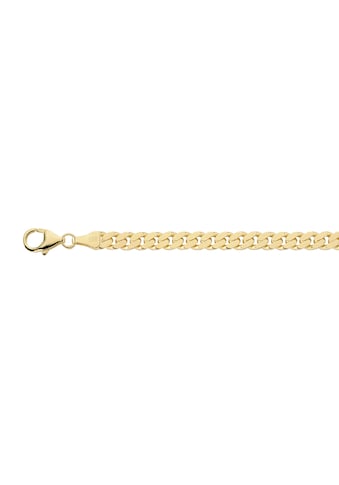 Silberkette »vergoldet Flach Panzer Halskette 50 cm Ø 6,7 mm«, Silberschmuck für Damen