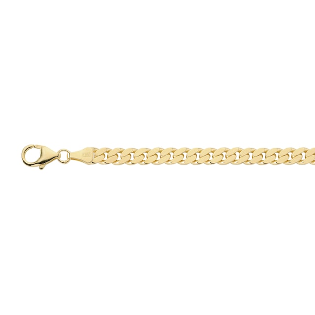 Adelia´s Silberkette »vergoldet Flach Panzer Halskette 50 cm Ø 6,7 mm«,  Silberschmuck für Damen bestellen | BAUR
