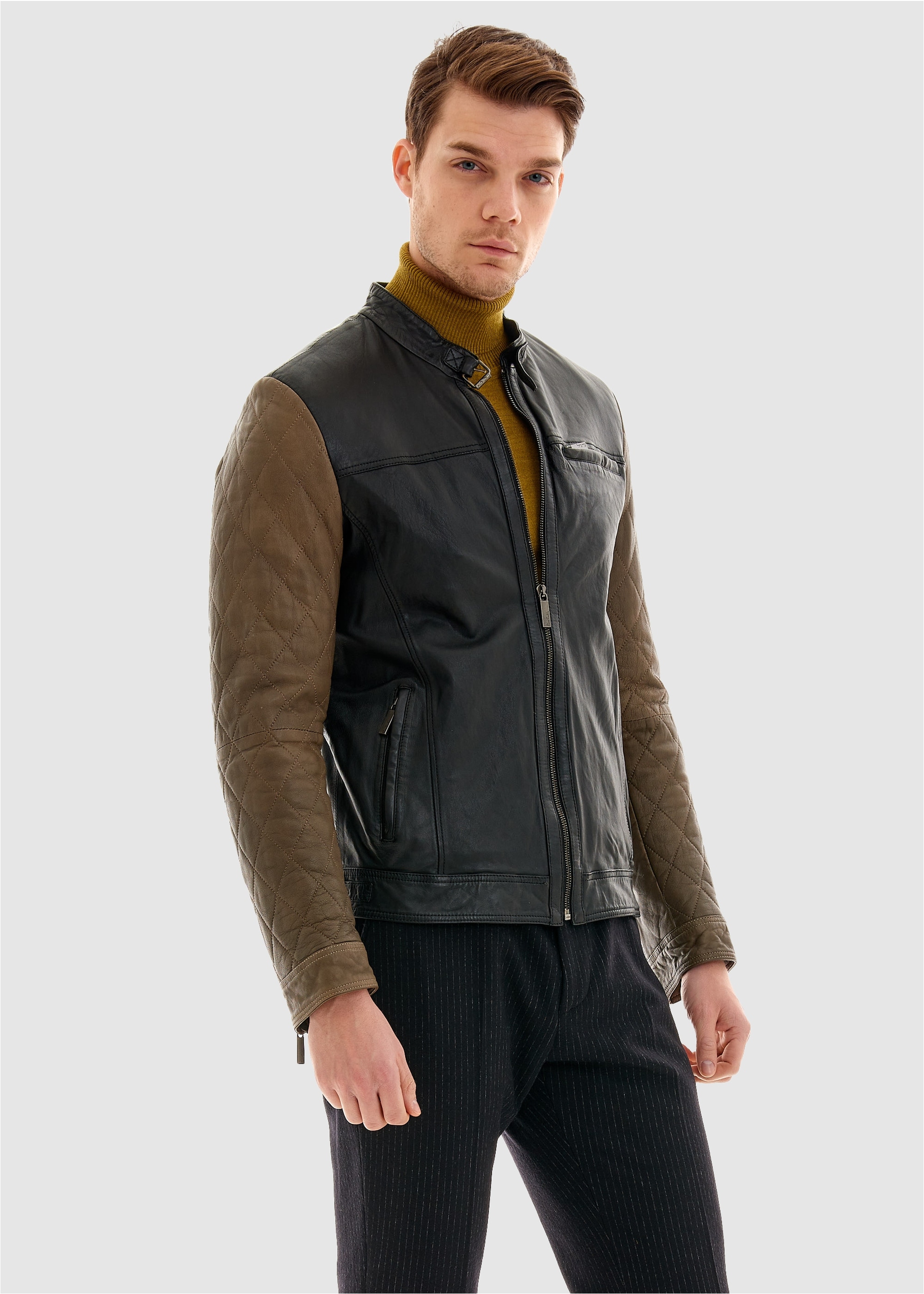 Pierre Cardin Lederjacke, im modernen Look