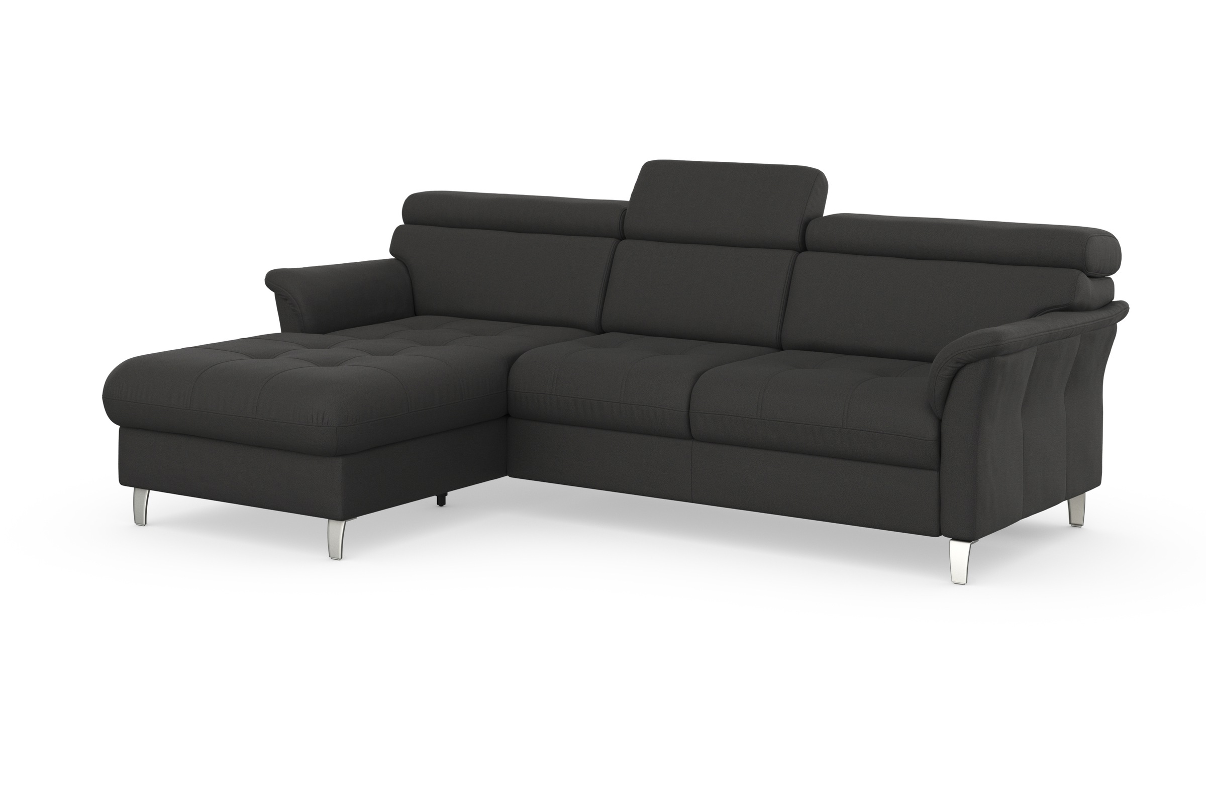 sit&more Ecksofa »Marano L-Form«, inklusive Kopfteilverstellung, wahlweise mit Bettfunktion, Bettkasten
