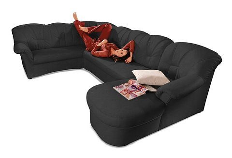 DOMO collection Wohnlandschaft »Papenburg, zeitlose Rückensteppung, elegante Formensprache, U-Form«, in großer Farbvielfalt, wahlweise mit Bettfunktion